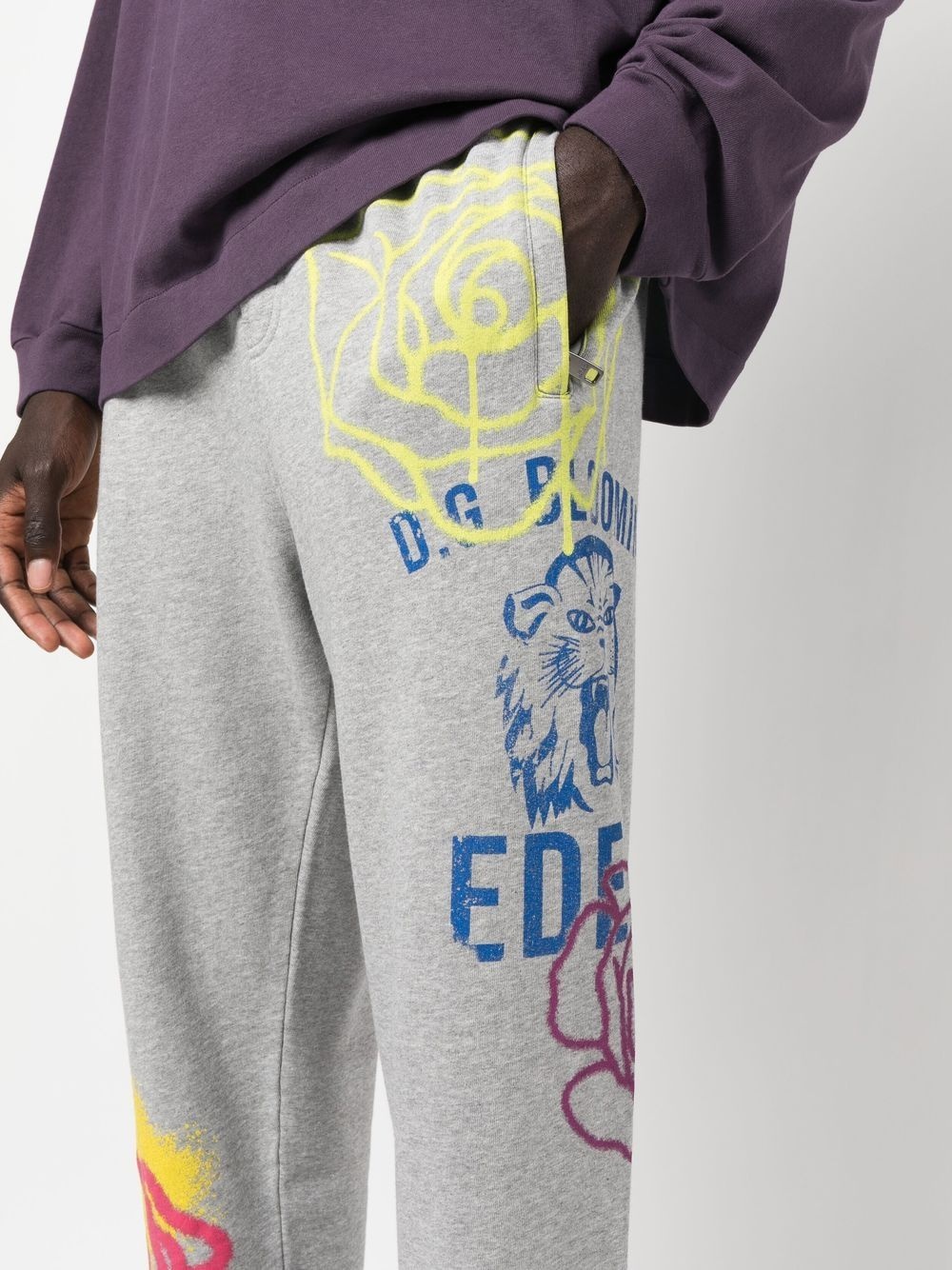 graffiti-print track pants - 5