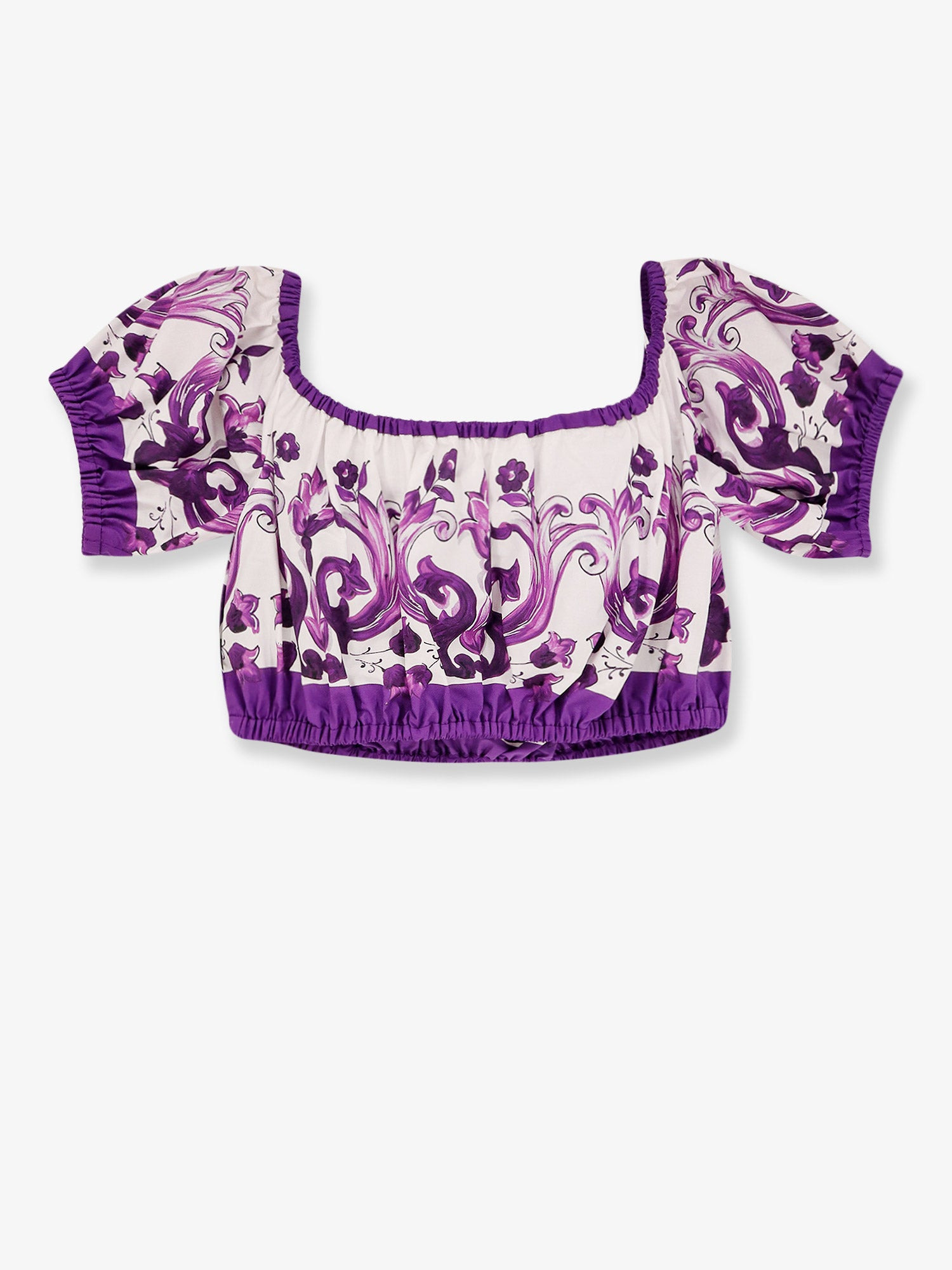 Cotton Top With Maiolica Print - 1