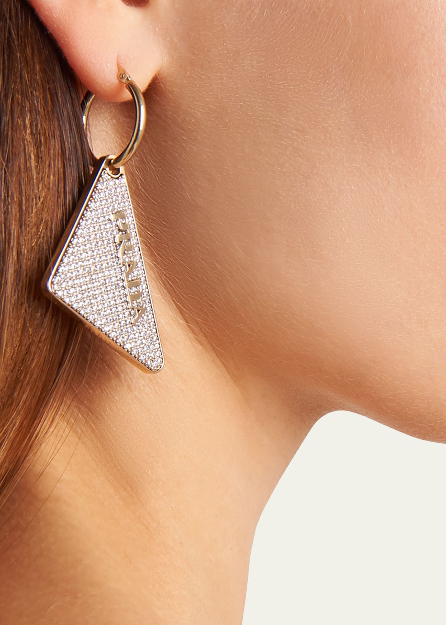 Crystal Logo Symbole Left Earring - 2