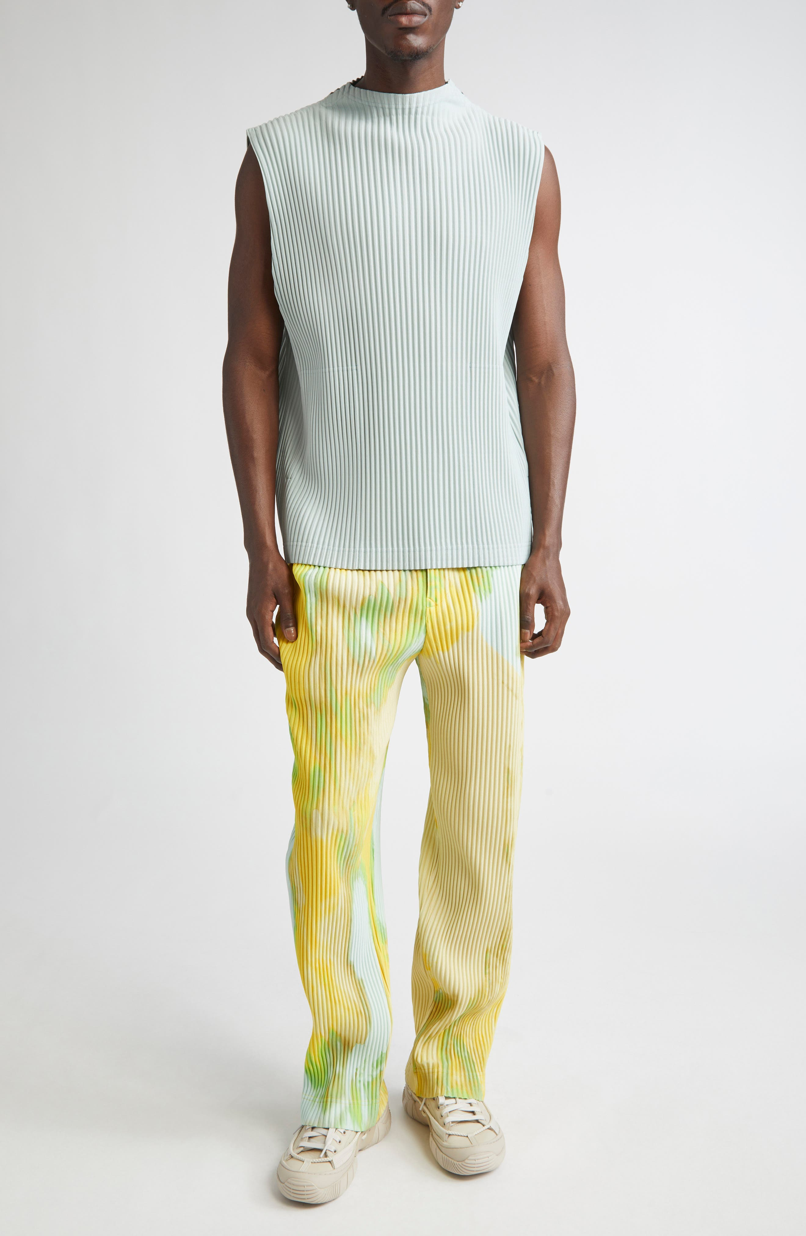 Homme Plissé Issey Miyake Agate Pleated Pants in Yellow at Nordstrom - 2