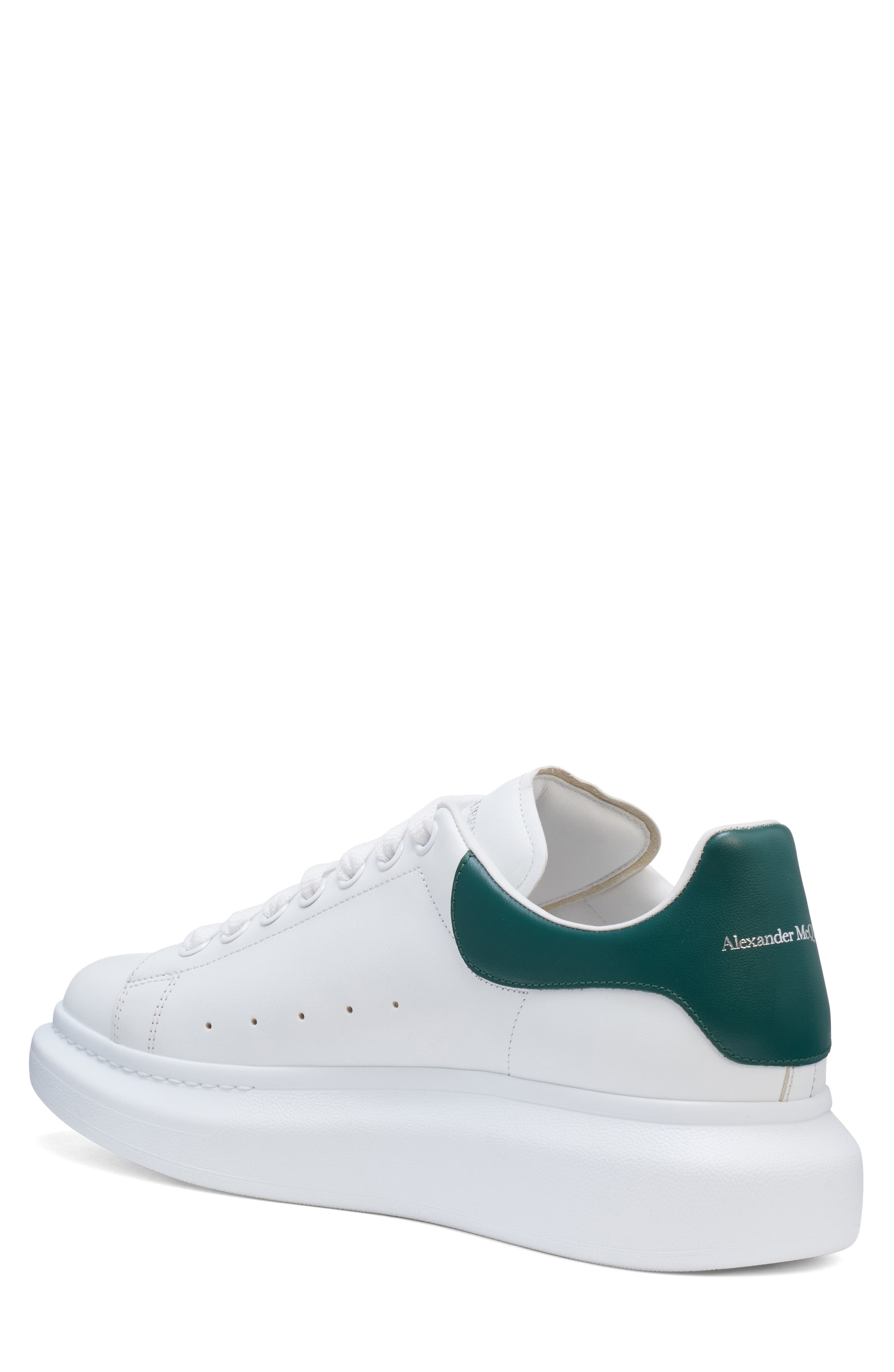 McQueen Oversized Sneaker in White/Phthalo Green at Nordstrom - 2