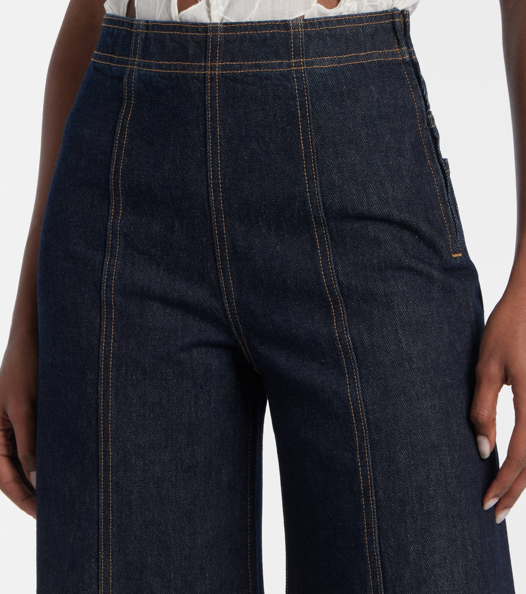 Bianca high-rise wide-leg jeans - 4