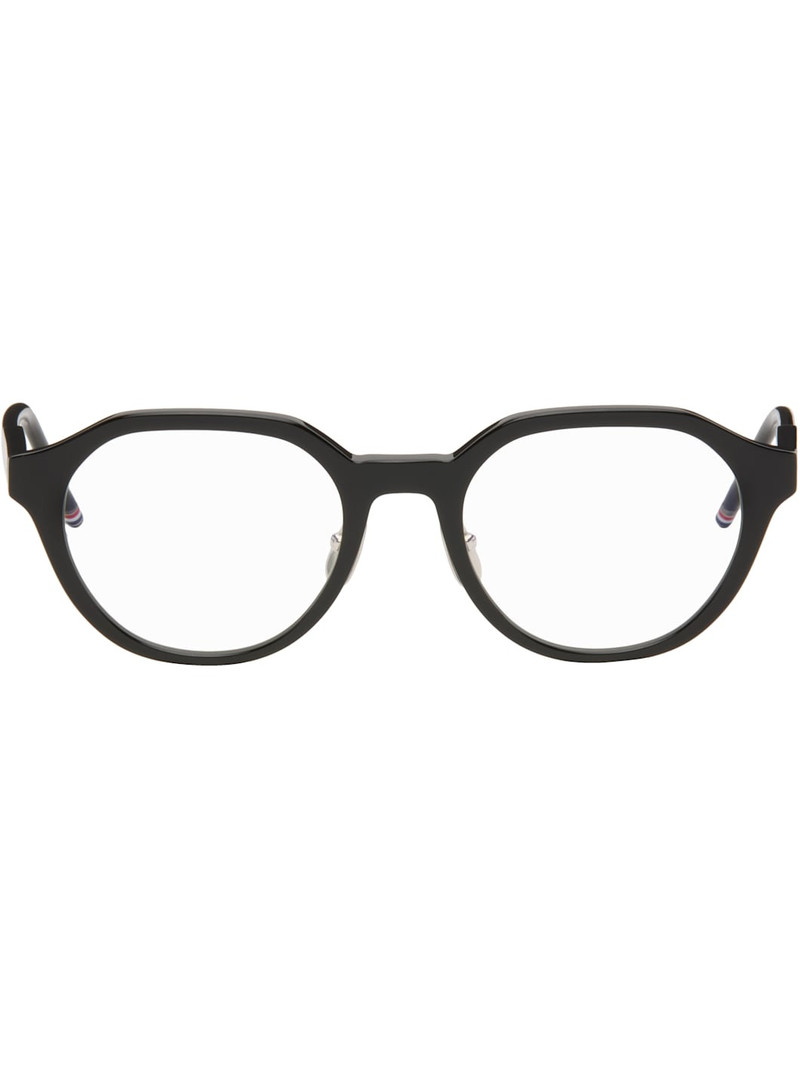 Black Acetate Oval Glasses 1