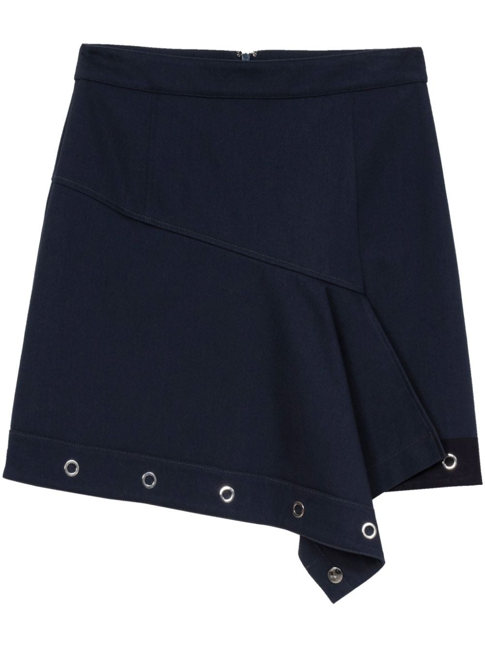 deconstructed cotton asymmetric skirt - 1