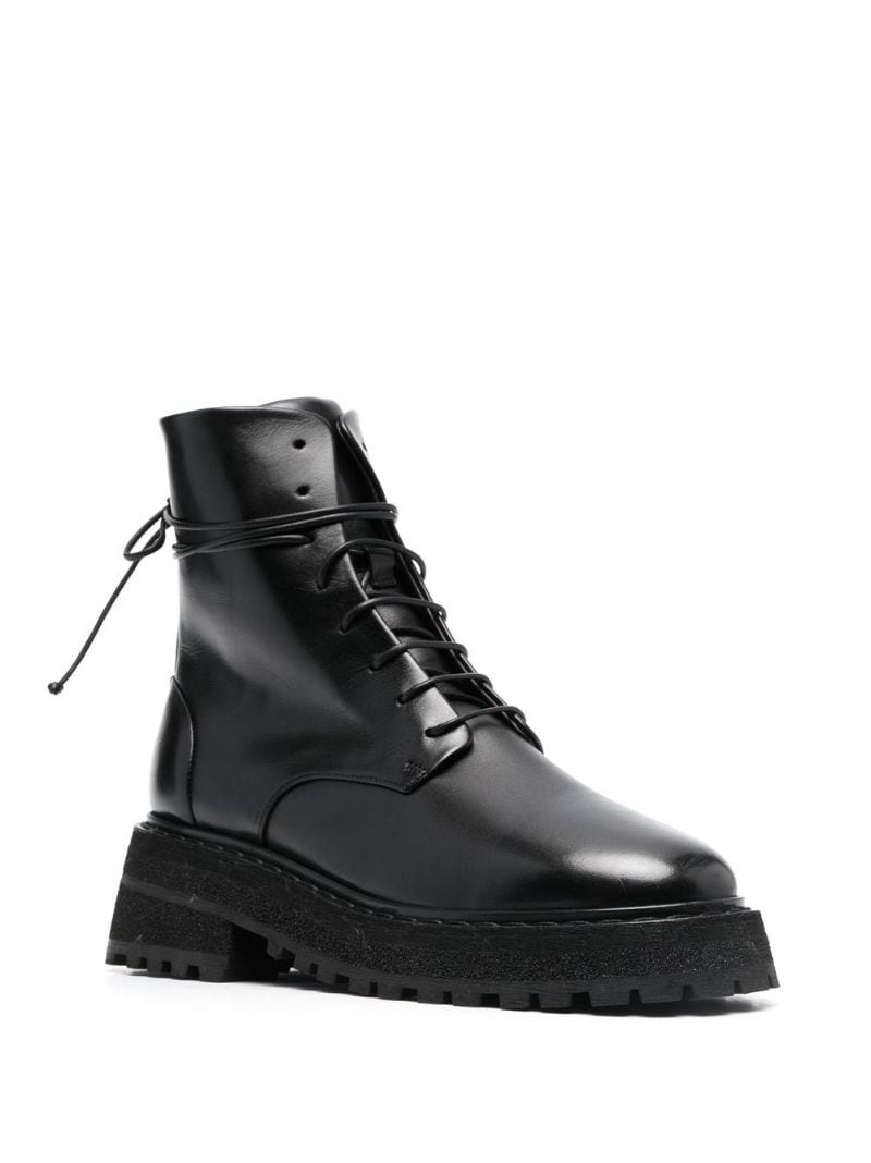 lace-up leather ankle boots - 2