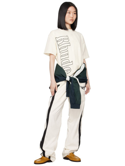 Rhude Off-White & Black Ski Track Pants outlook