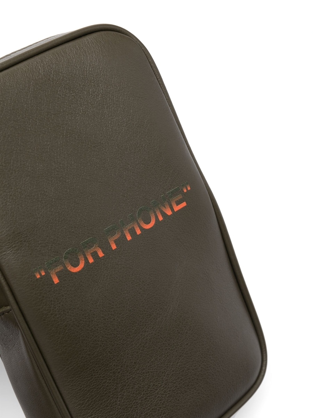 slogan-print leather bag - 4