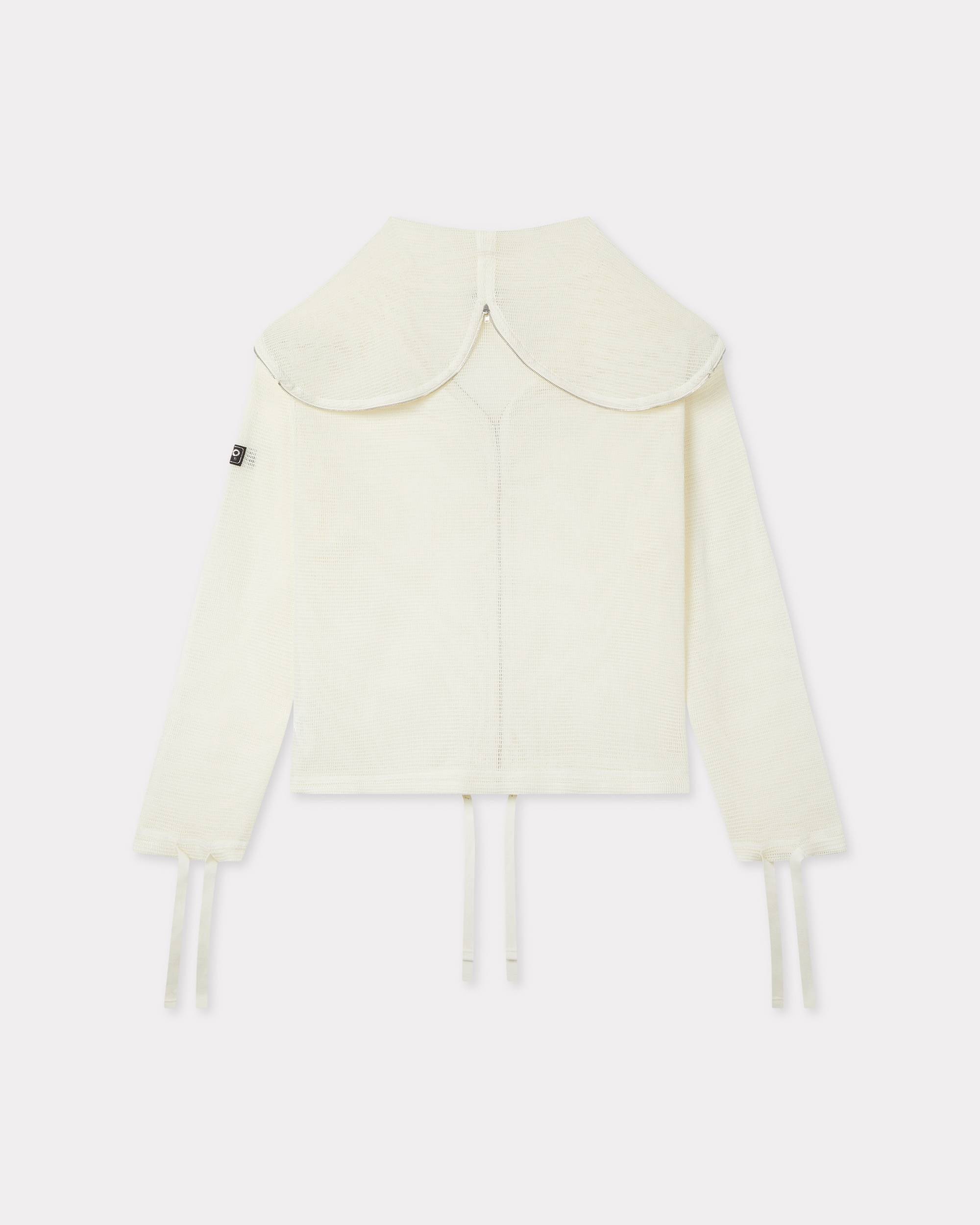 Zip-up hooded sweatshirt in mesh - 2
