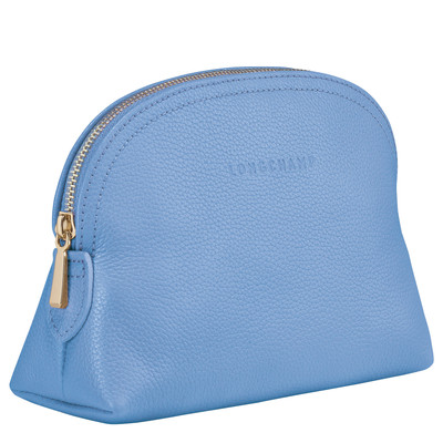 Longchamp Le Foulonné Pouch Cloud Blue - Leather outlook