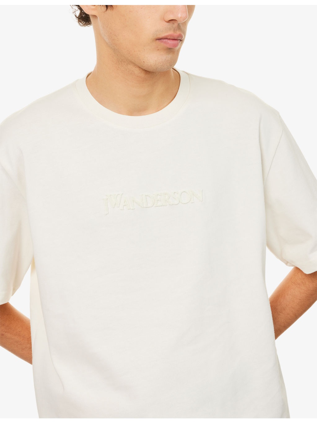Embossed Logo-Embroidery Crewneck Cotton T-Shirt - 5