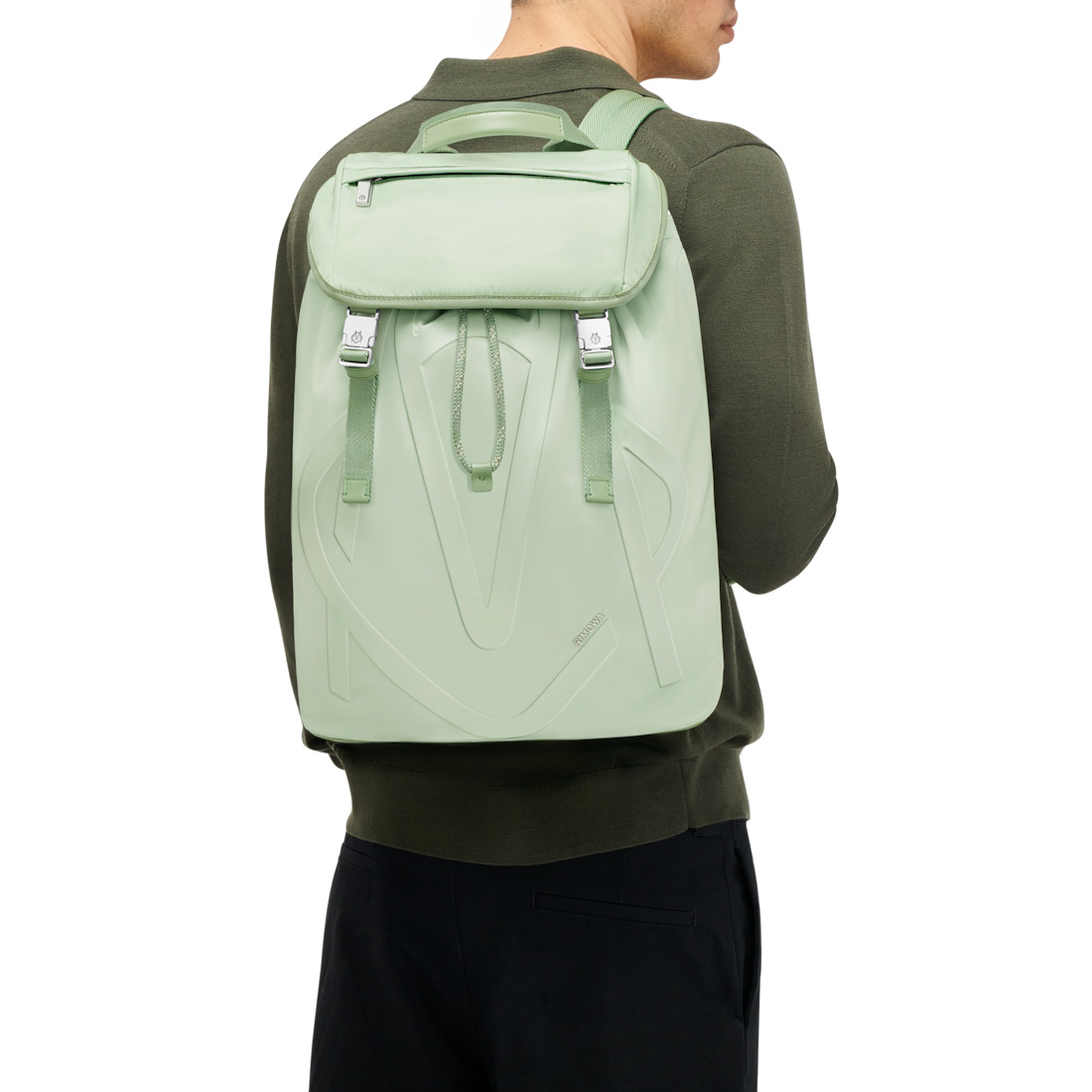 Signature - Nylon Flap Backpack Large - 4