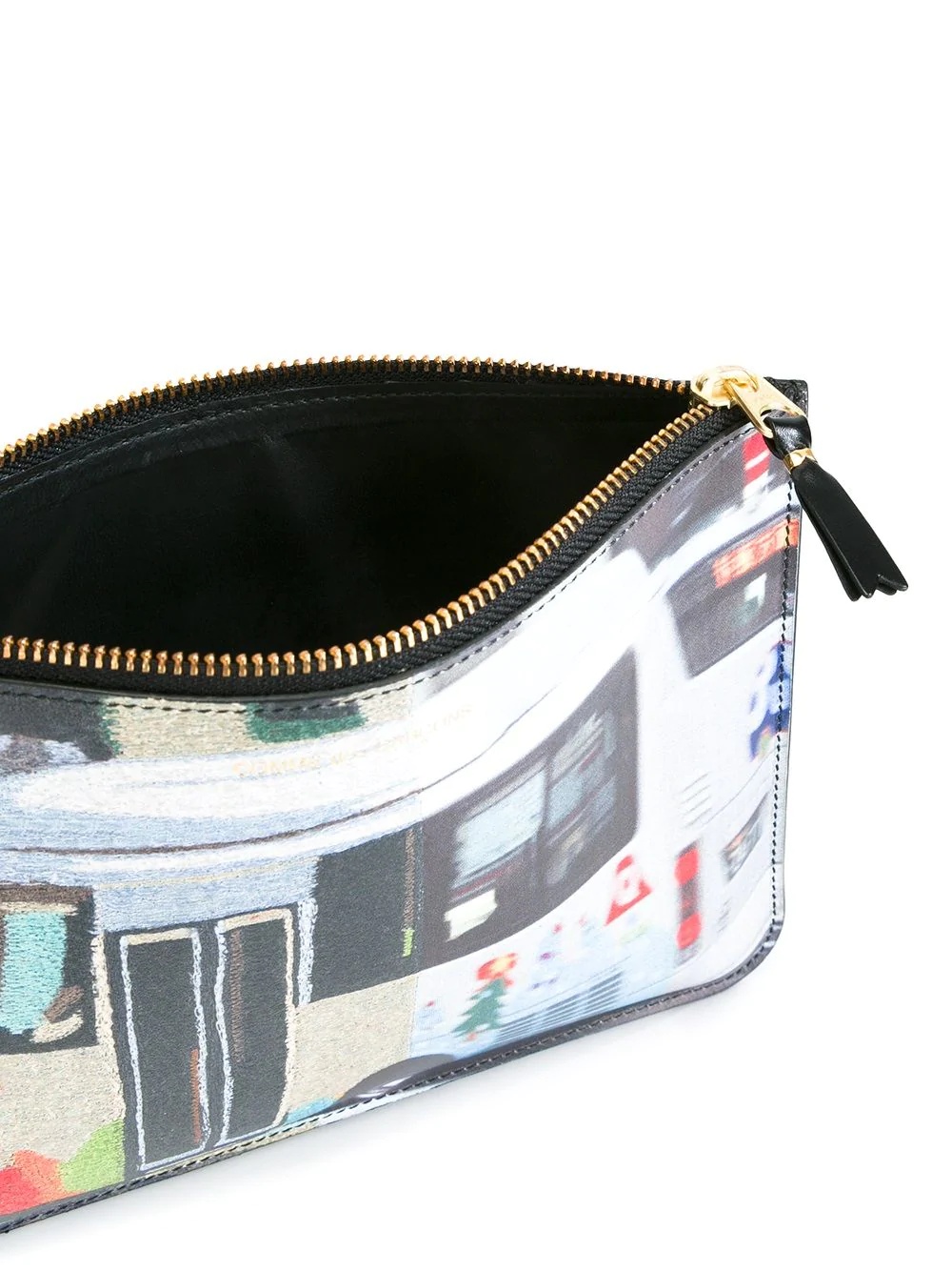 bus print zipped clutch - 5