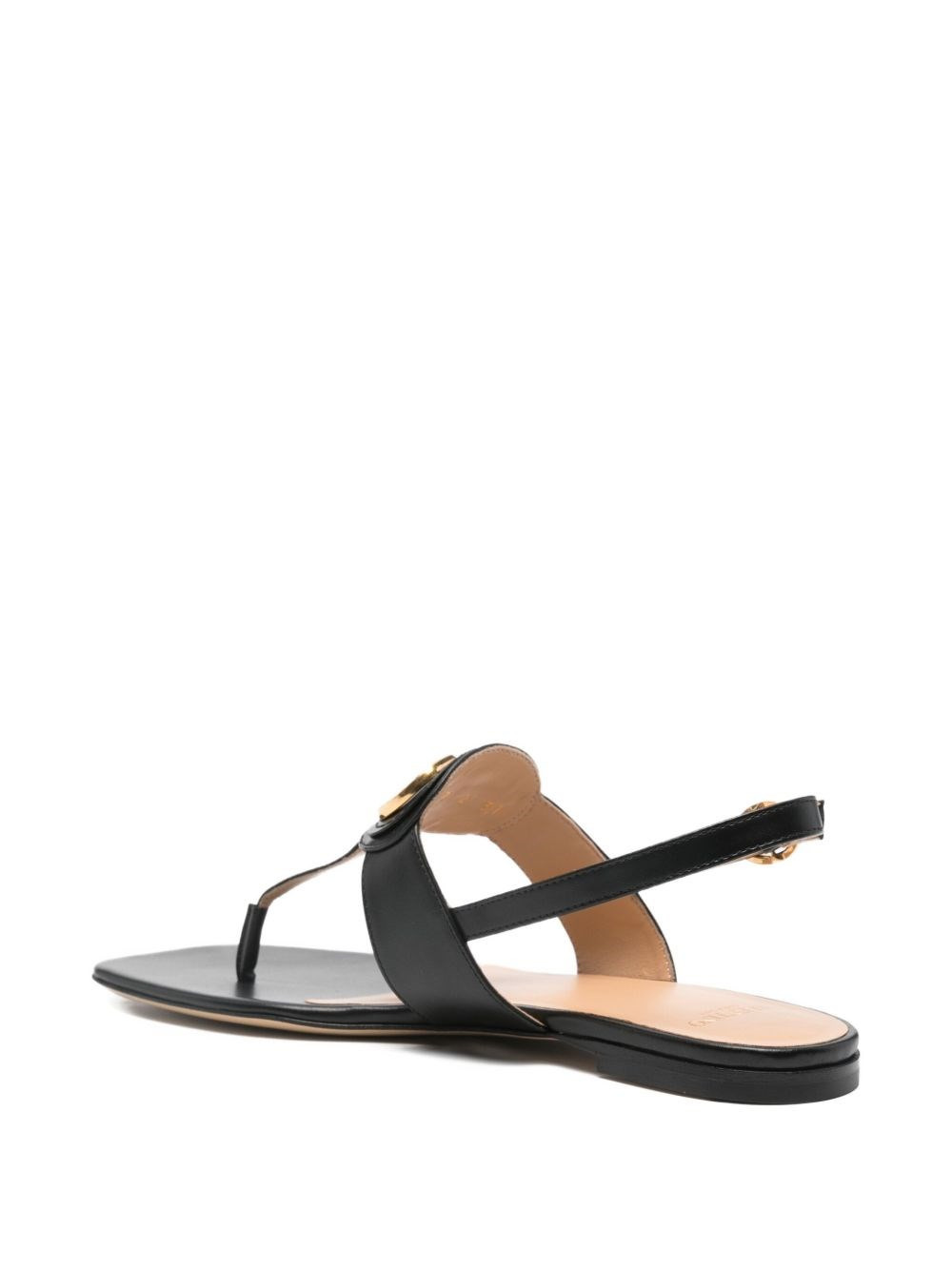 VLogo Signature leather thong sandals - 3
