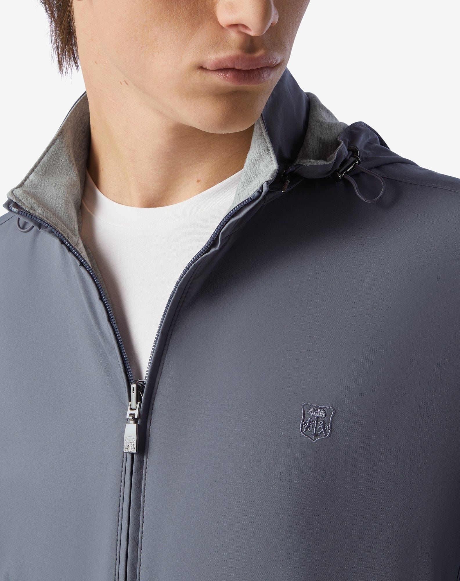 Sugar paper blue technical fabric reversible jacket - 3