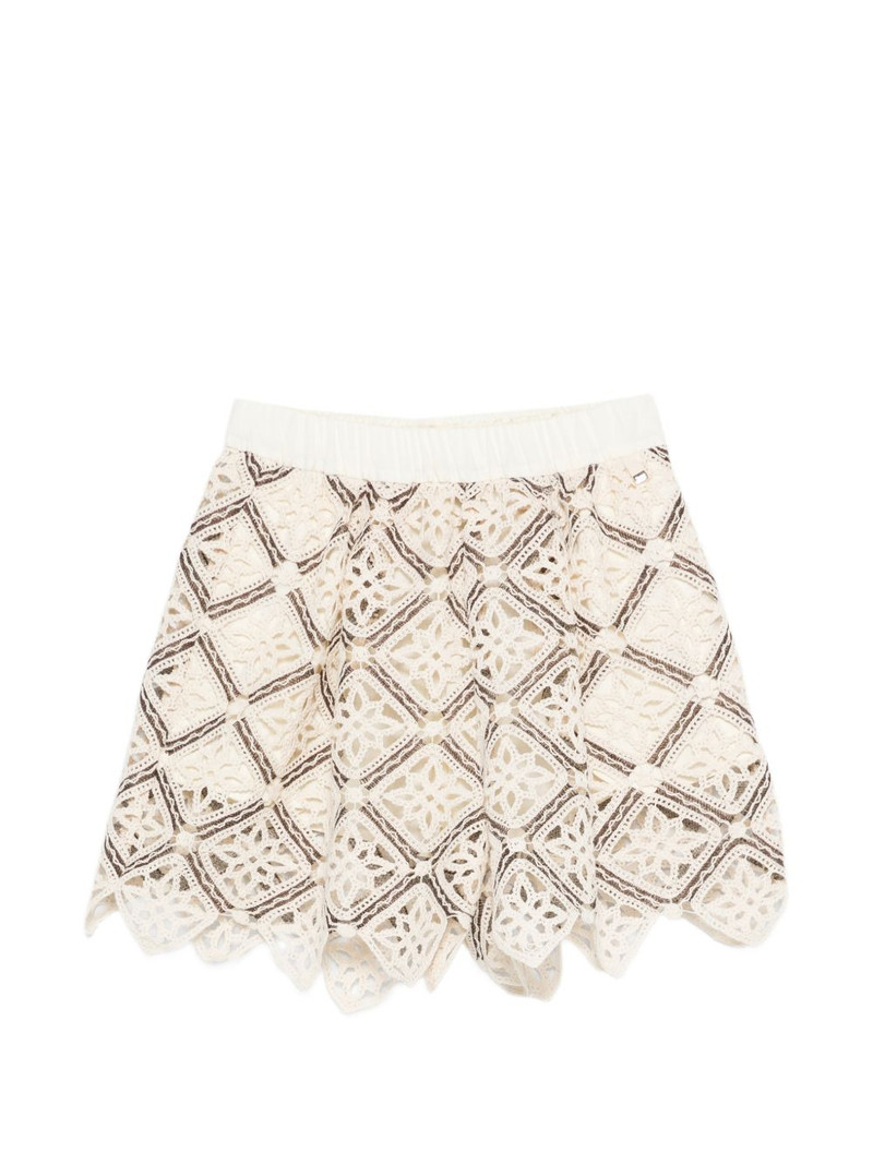 elastic-waistband shorts 1