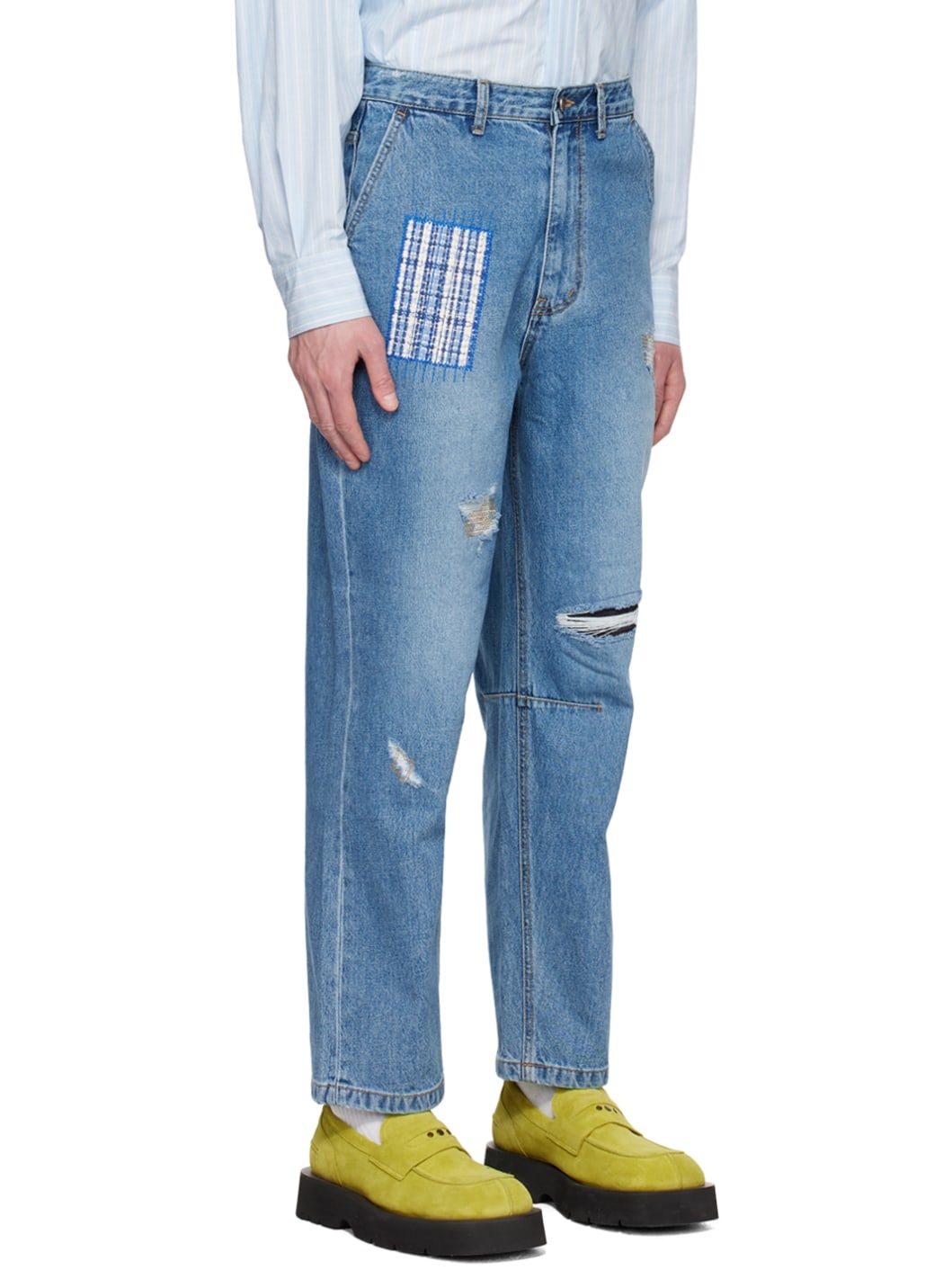 Blue Patch Jeans - 2