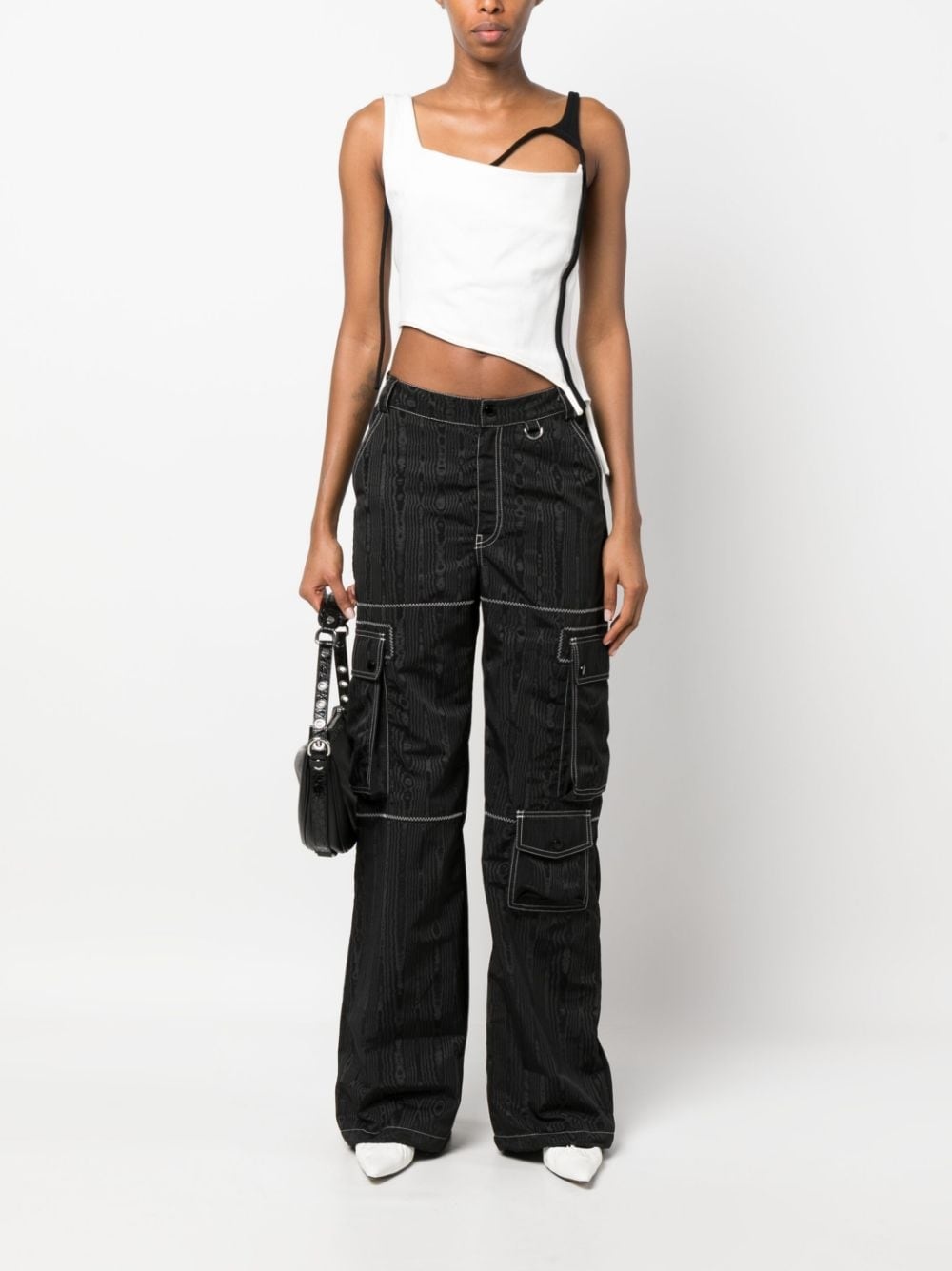 asymmetric cropped top - 2