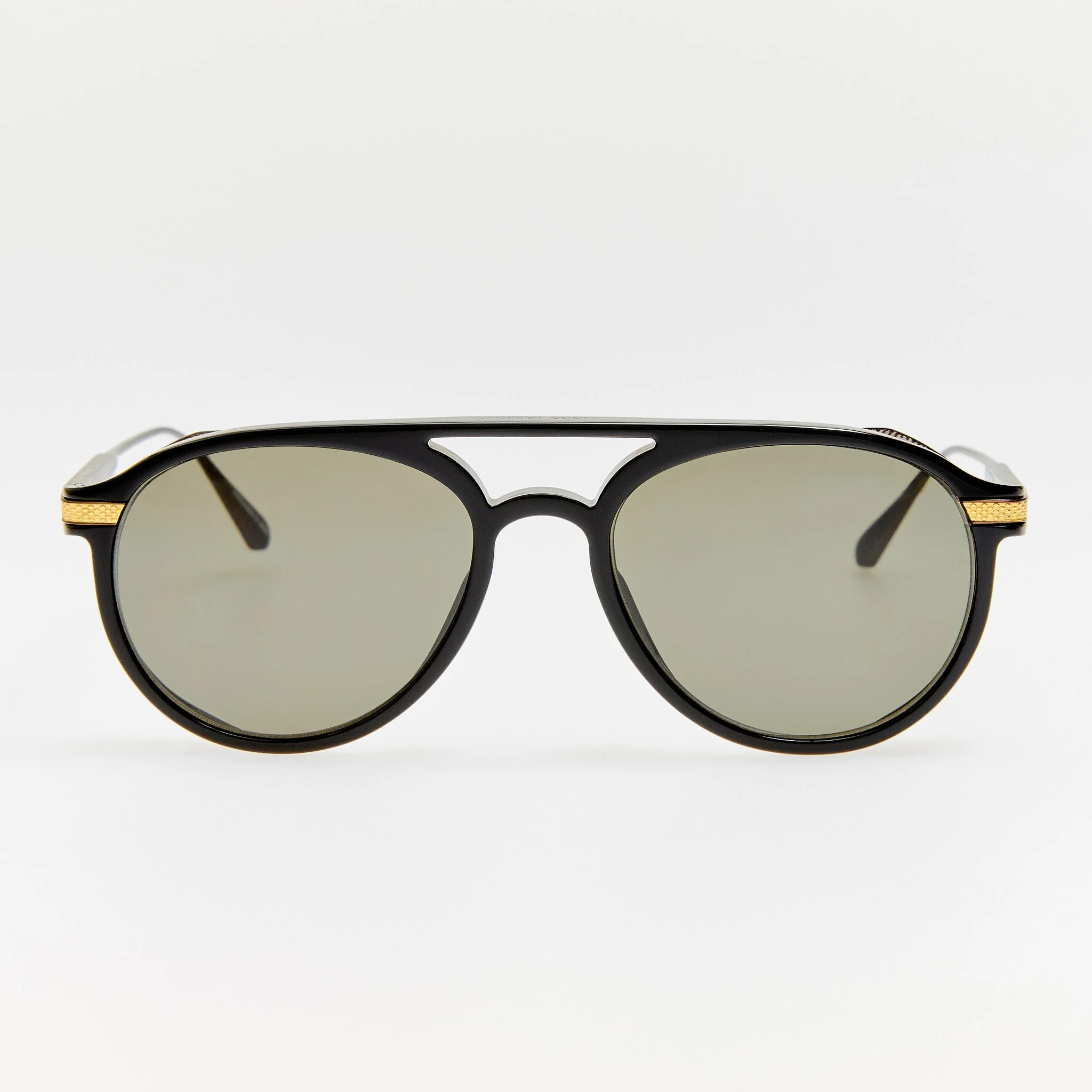 Sutton Sunglasses in 22K Gold and Black - 1