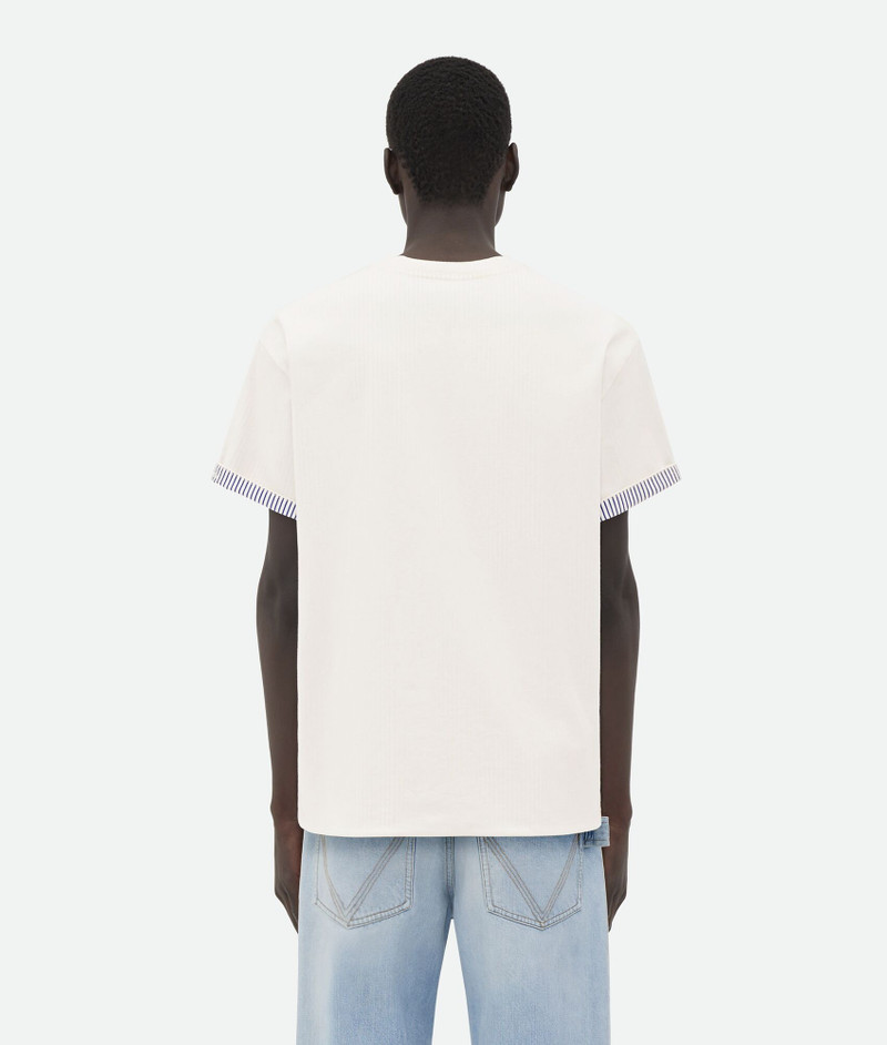 Double Layer Striped Cotton T-Shirt 3