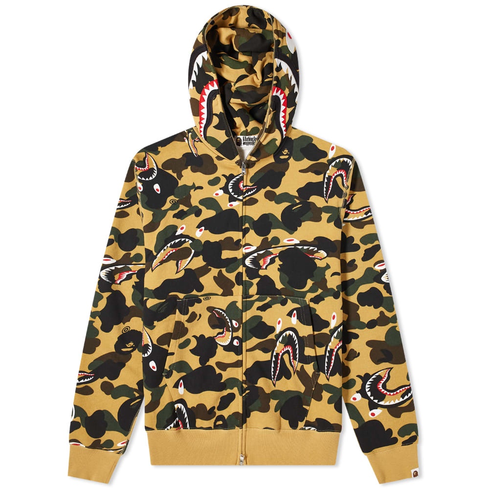 A Bathing Ape Shark 1St Camo Shark Relaxed Zip Hoody - 1