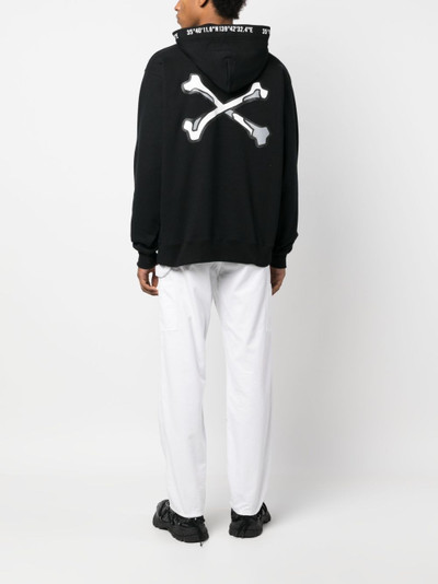 WTAPS logo-patch long-sleeve hoodie outlook