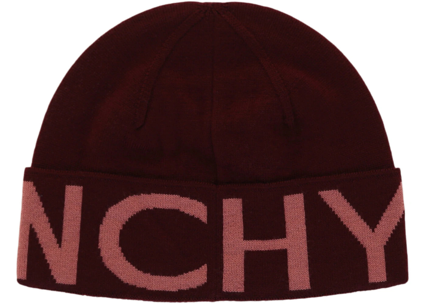 Givenchy Jacquard Logo Beanie Burgundy - 2