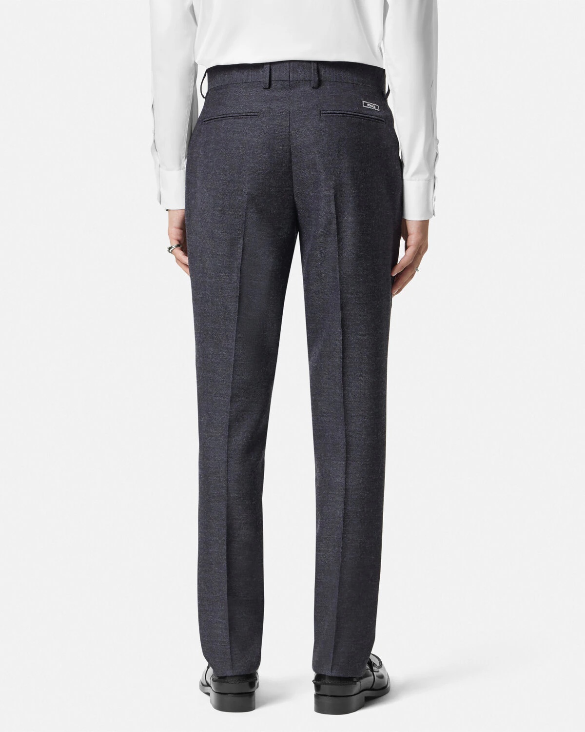 Herringbone Wool Formal Pants - 5