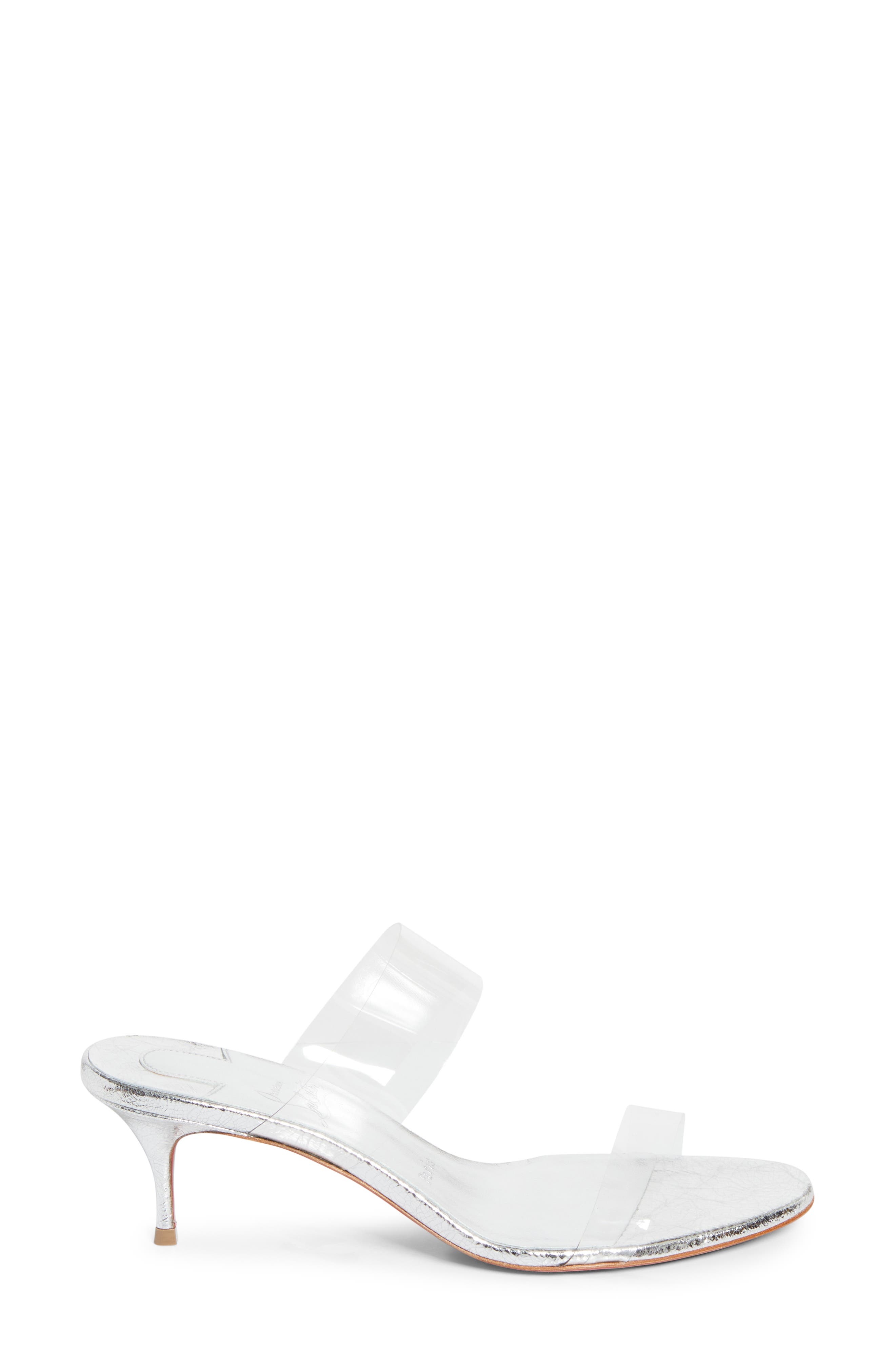 Christian Louboutin Just Nothing Sandal in Silver/Lin Silver at Nordstrom - 3