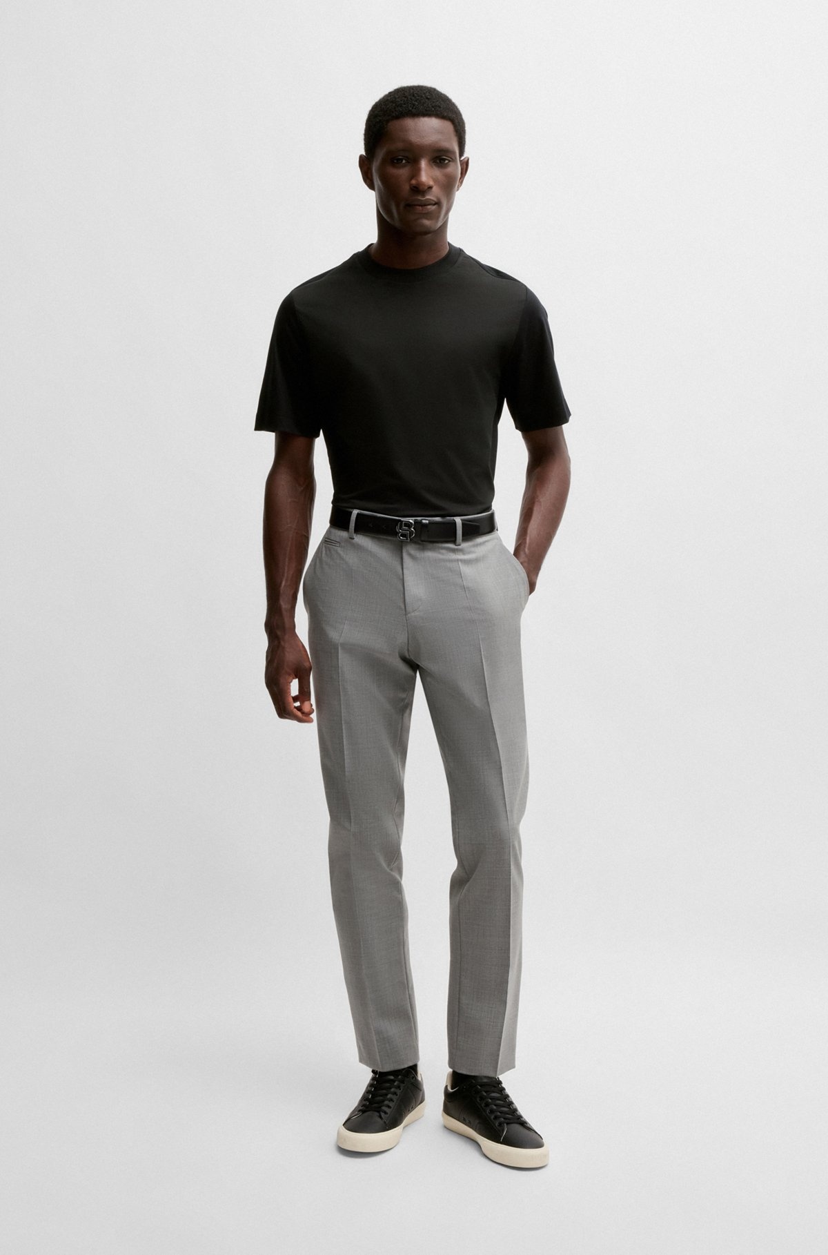 REGULAR-FIT T-SHIRT WITH STRUCTURED BODY - 4