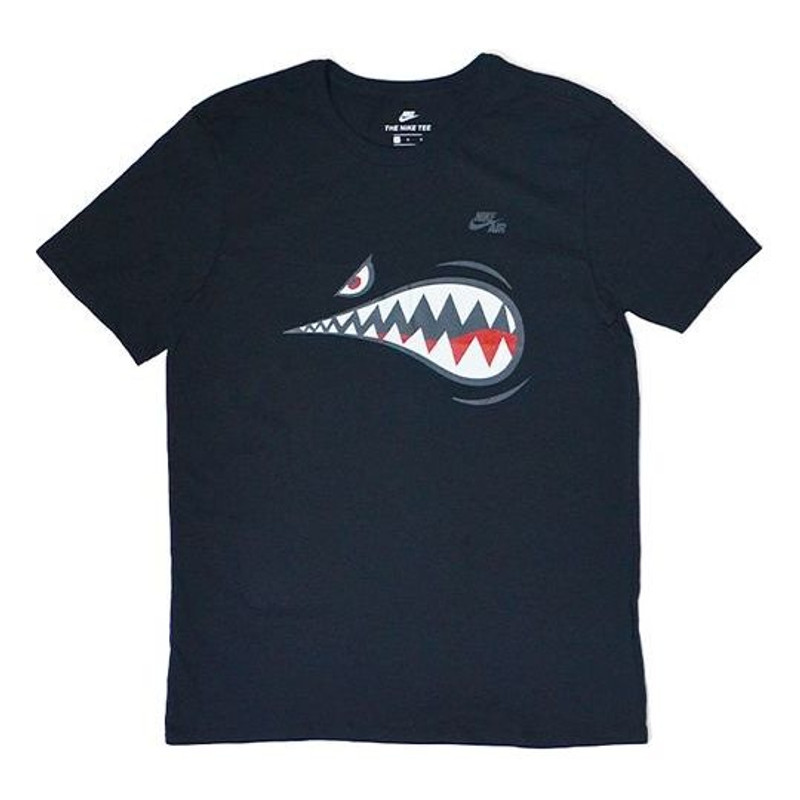 Nike AF1 Quick Dry Sports Shark Short Sleeve Black AQ5525-010 - 1