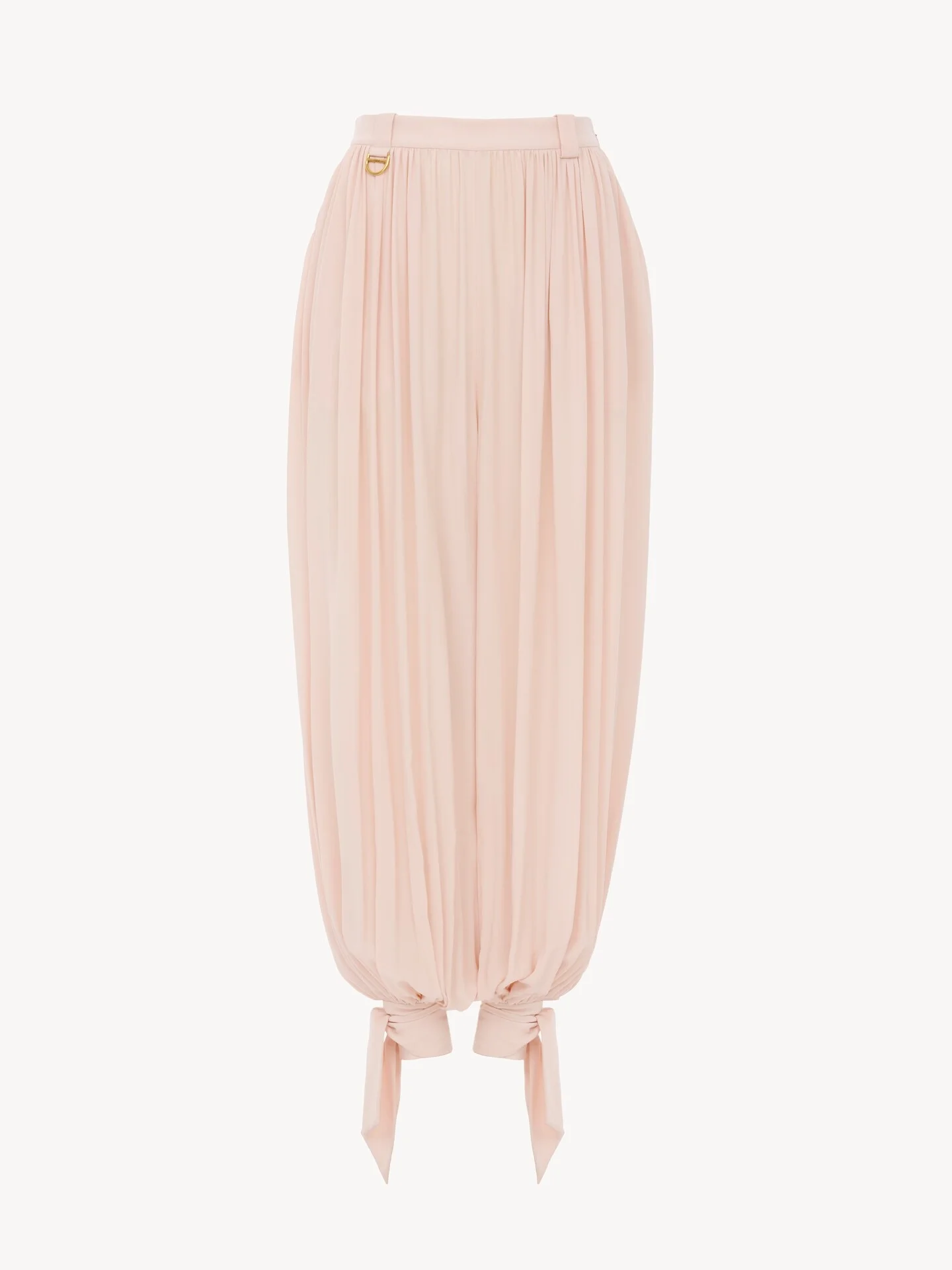 FLUID CROPPED PANTS IN SILK - 1