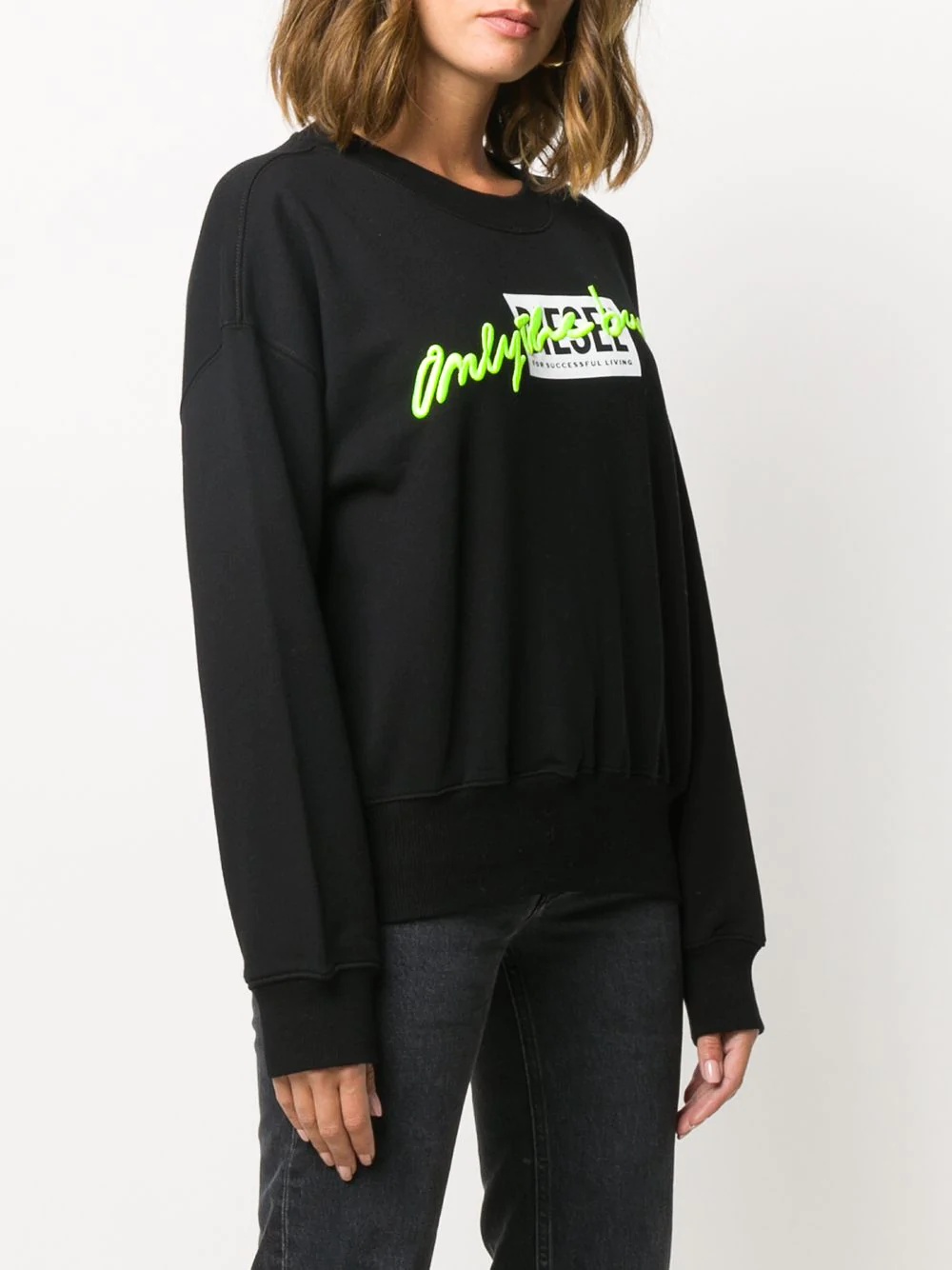 rubberised embroidered logo sweatshirt - 3