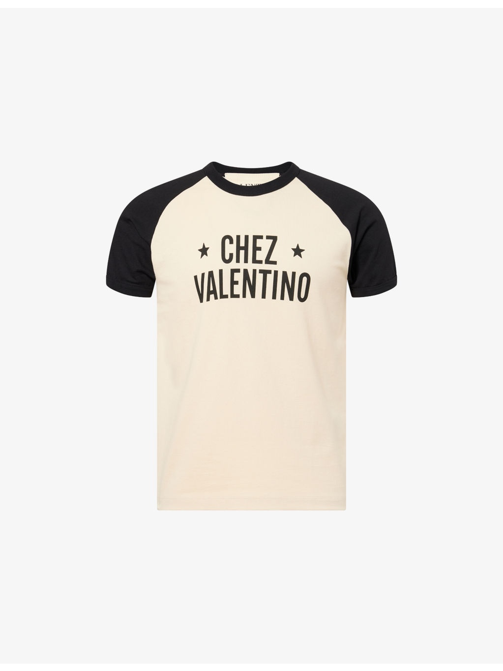 Chez-Valentino-Print Crewneck Cotton-Jersey T-Shirt - 1