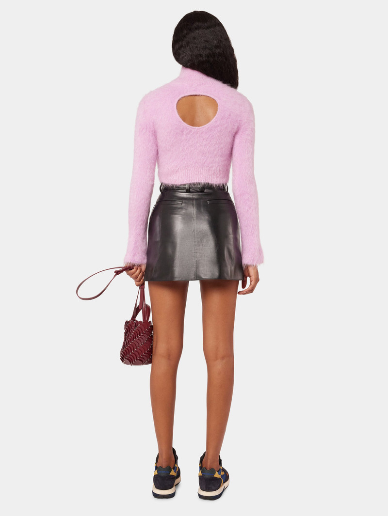 BLACK LEATHER MINI SKIRT 4