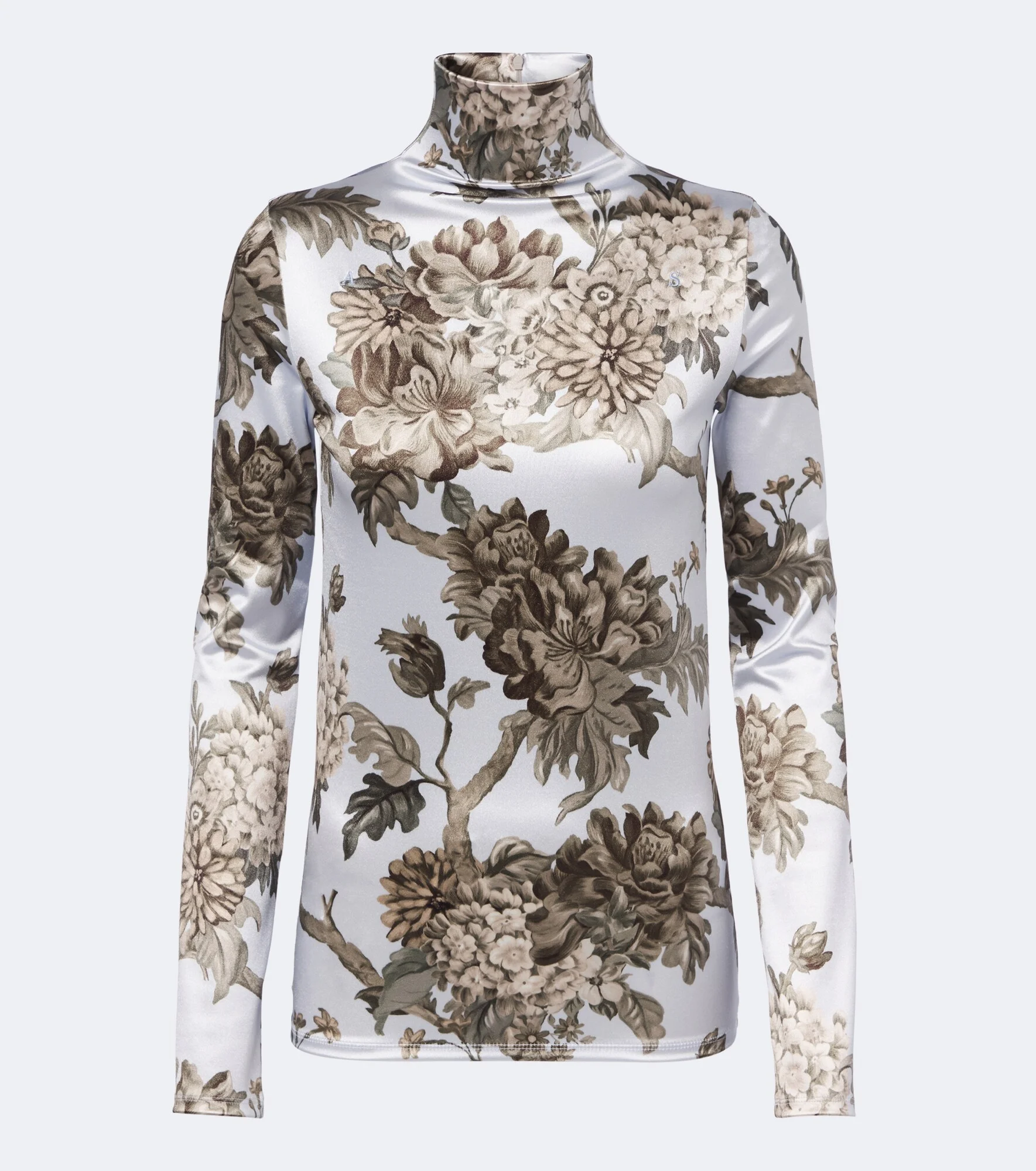 Floral turtleneck top - 1