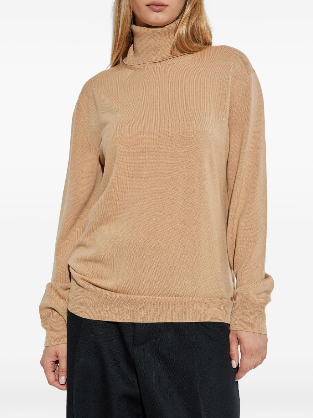 turtleneck wool jumper - 3