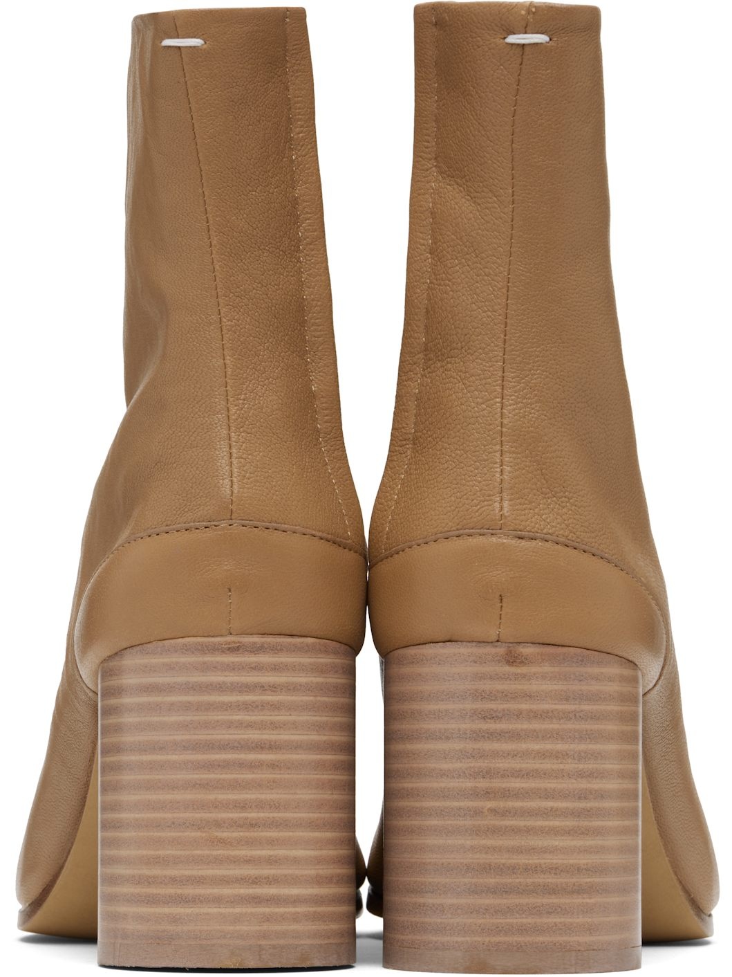 Beige Tabi Ankle Boots - 2