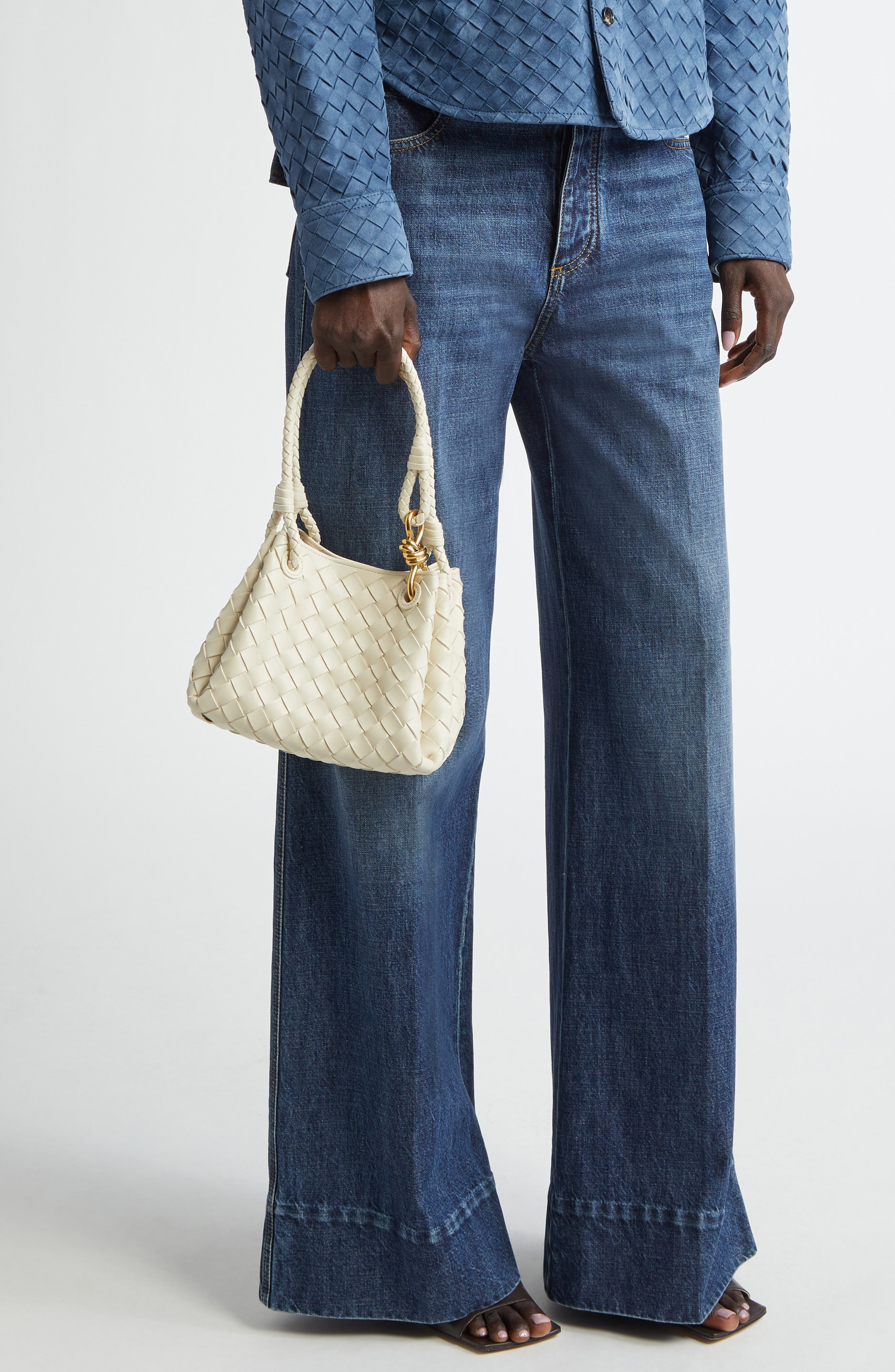 Small Andiamo Intrecciato Leather Crossbody Bag - 3