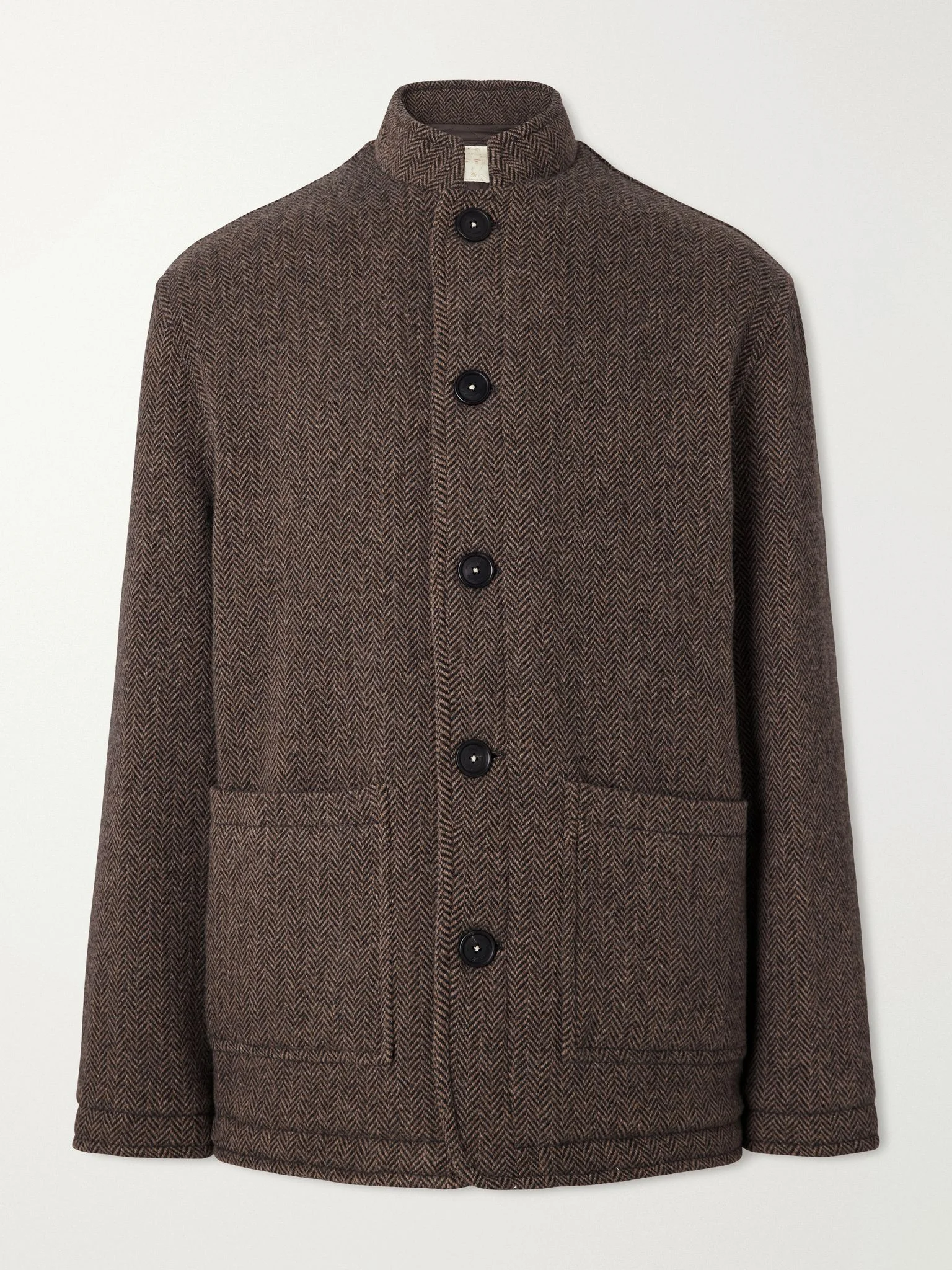 Chevrolet Reversible Herringbone Wool-Blend Jacket Brown - 1