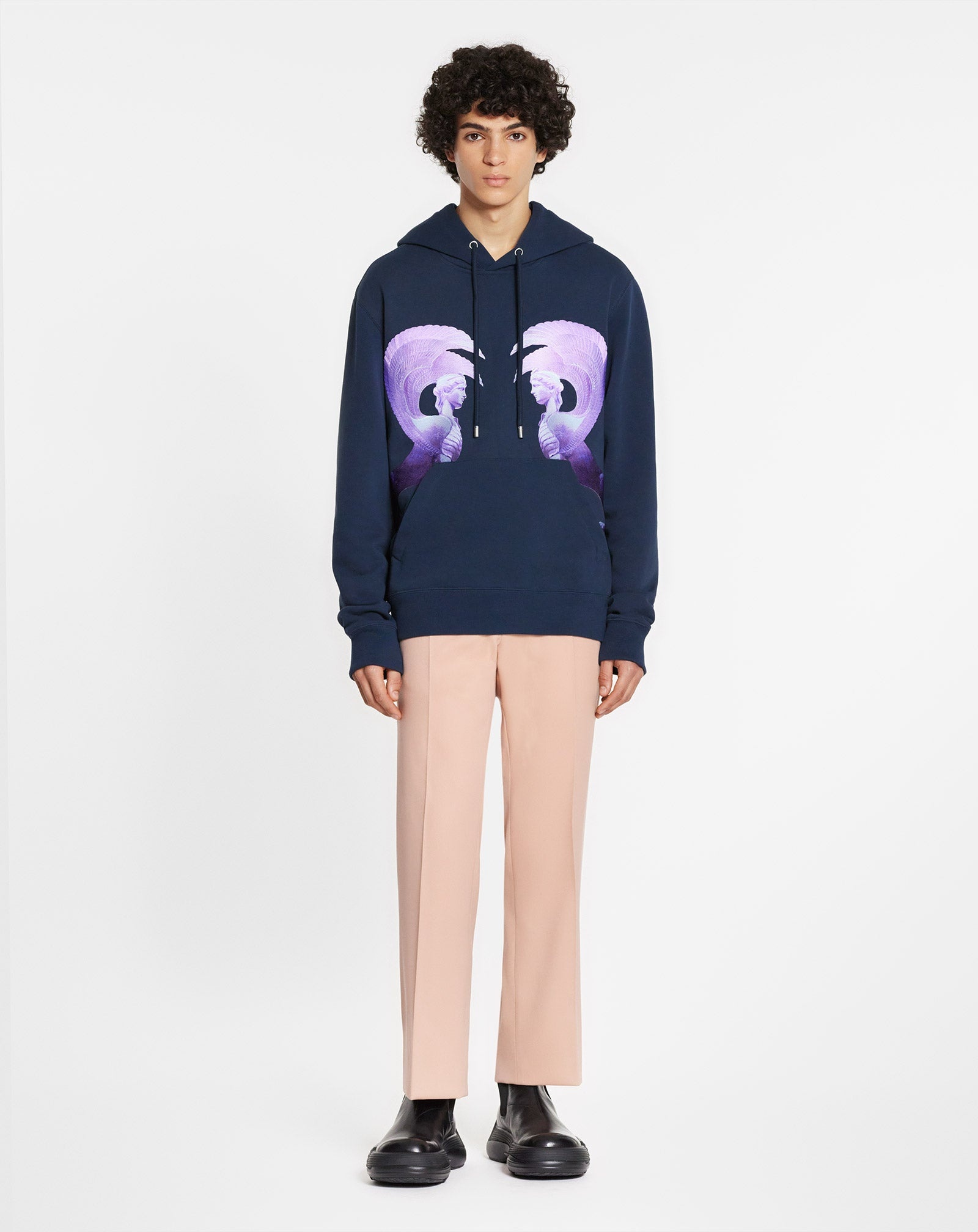 HOODED SWEATER WITH SCI-FI PRINT - 2