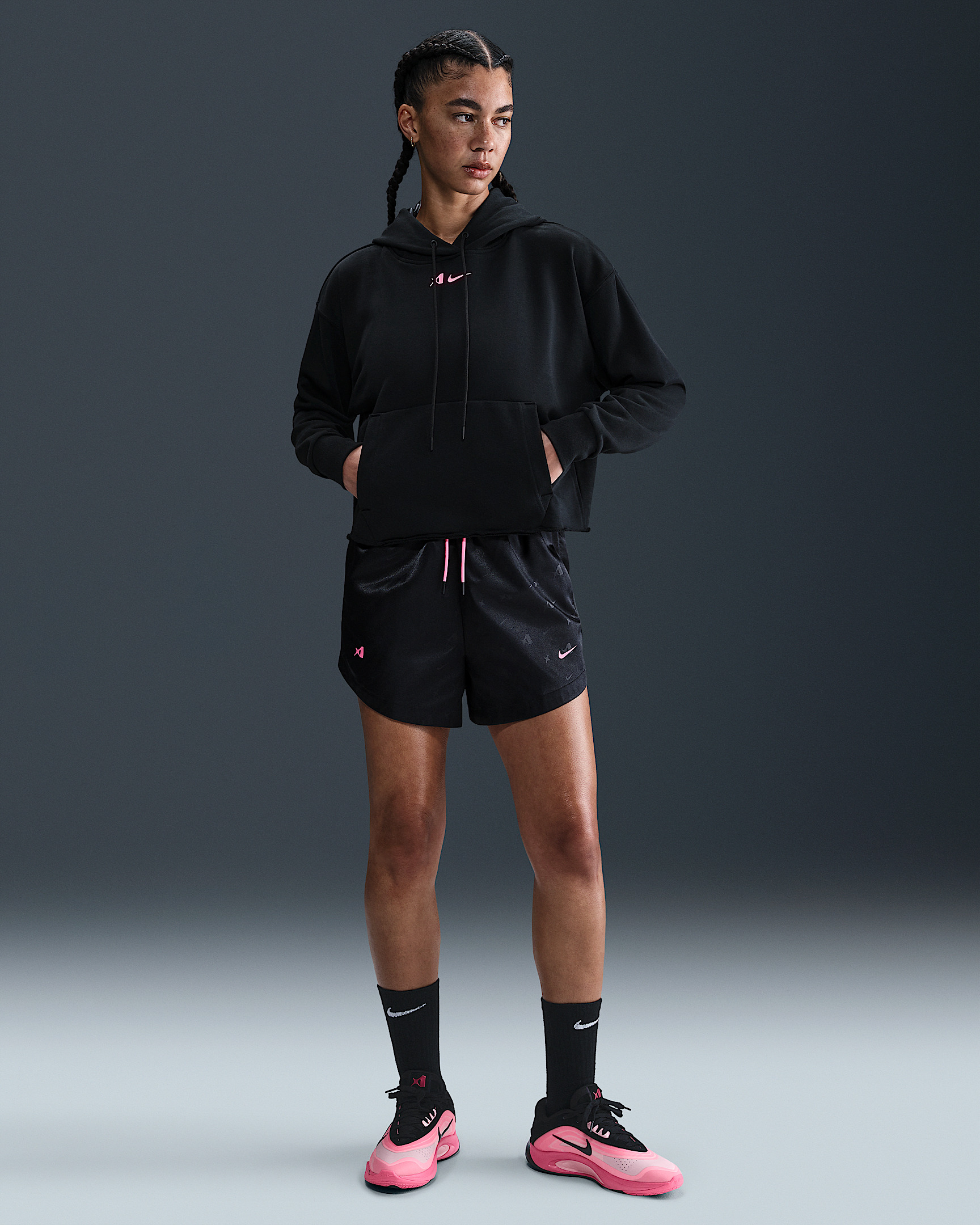A'ja Wilson Women's Oversized Cropped Basketball Hoodie - 4