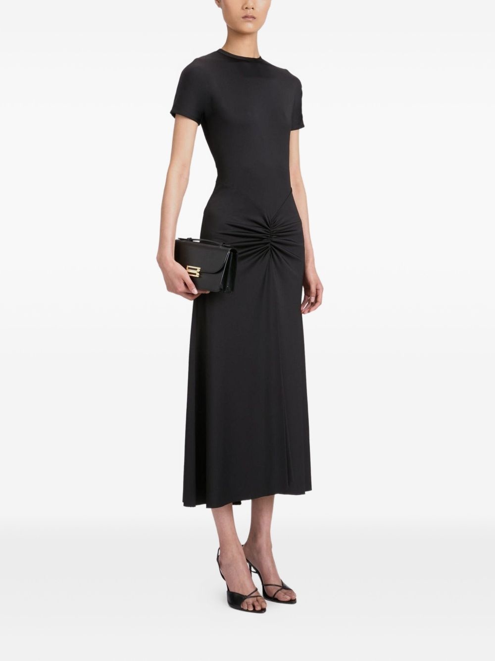 gathered waist midi dress - 3