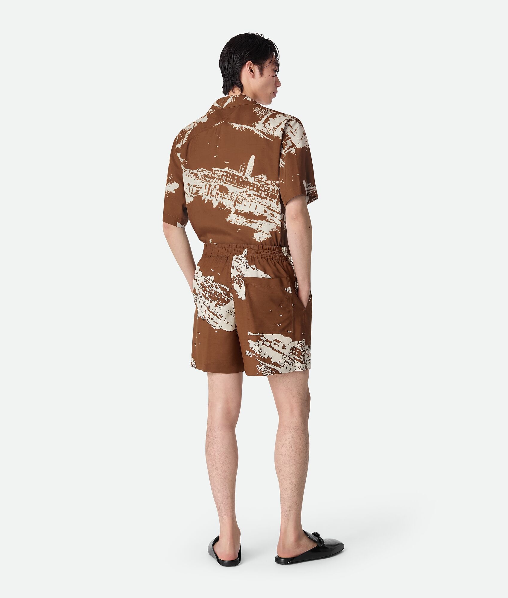 Italian Postcard Silk Shorts - 4