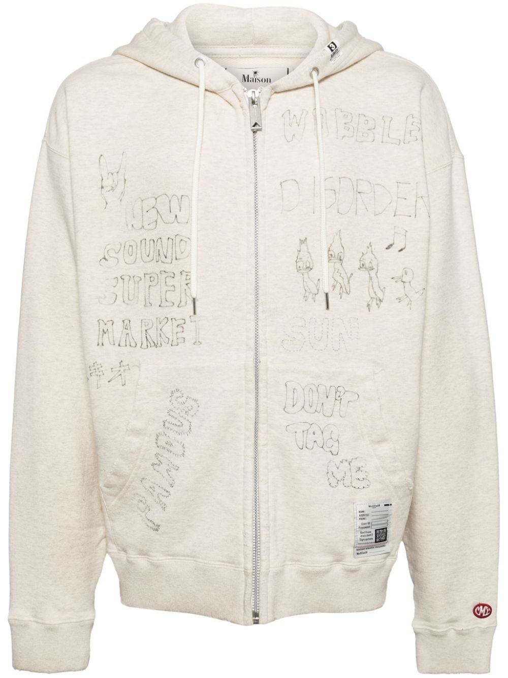 distressed hooded jacket - 1