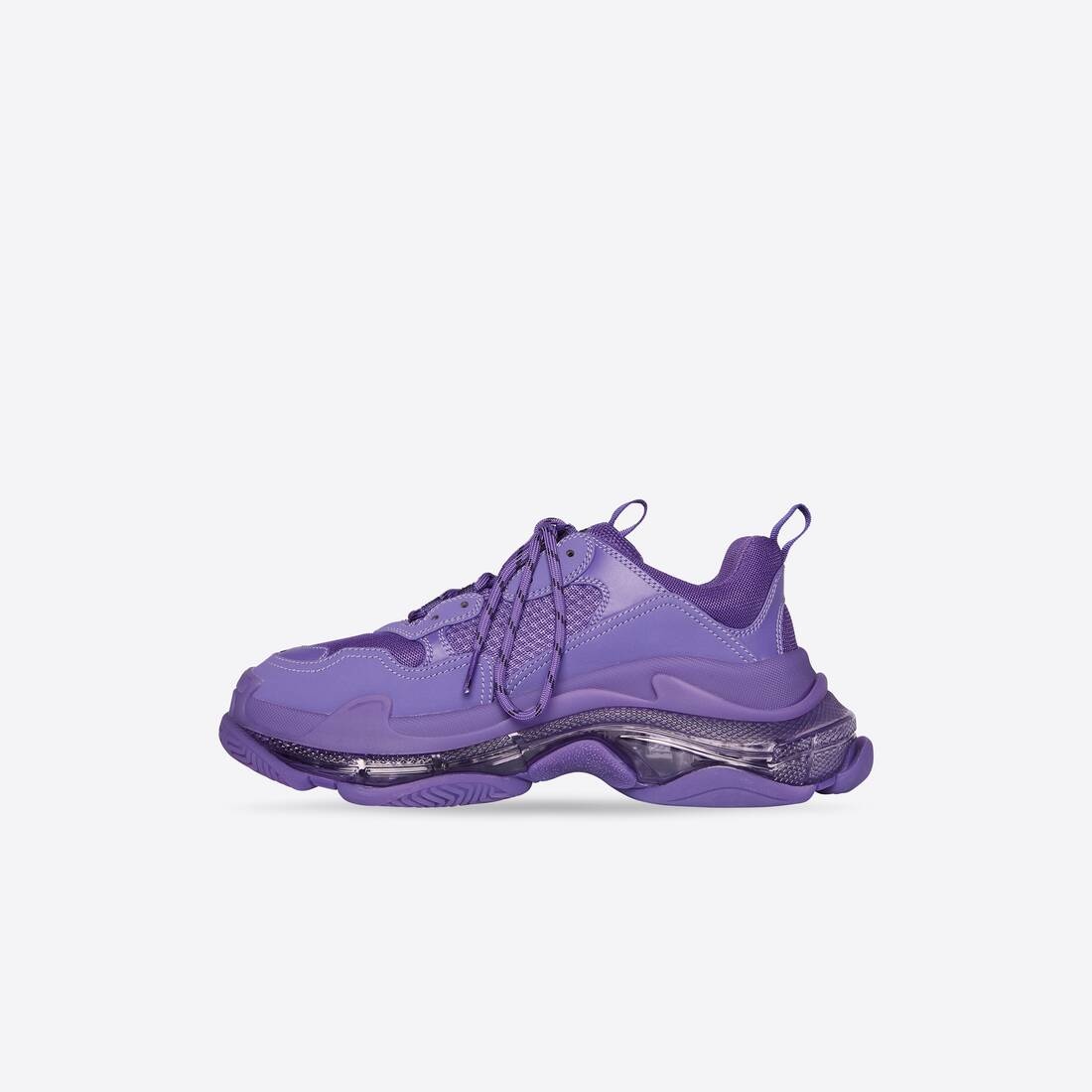 Women's Triple S Clear Sole Sneaker in Purple - 6