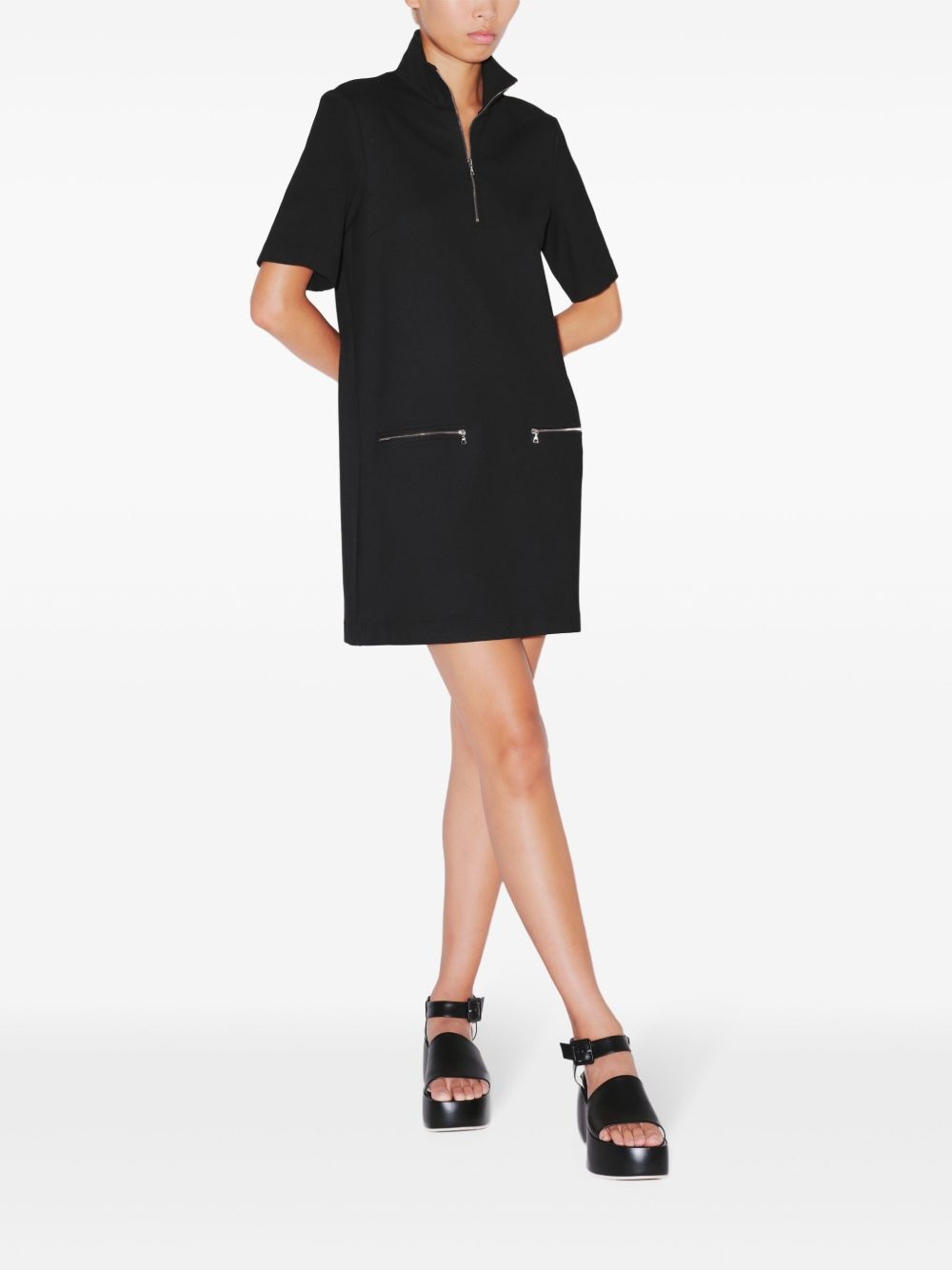 zip-up mini dress - 2