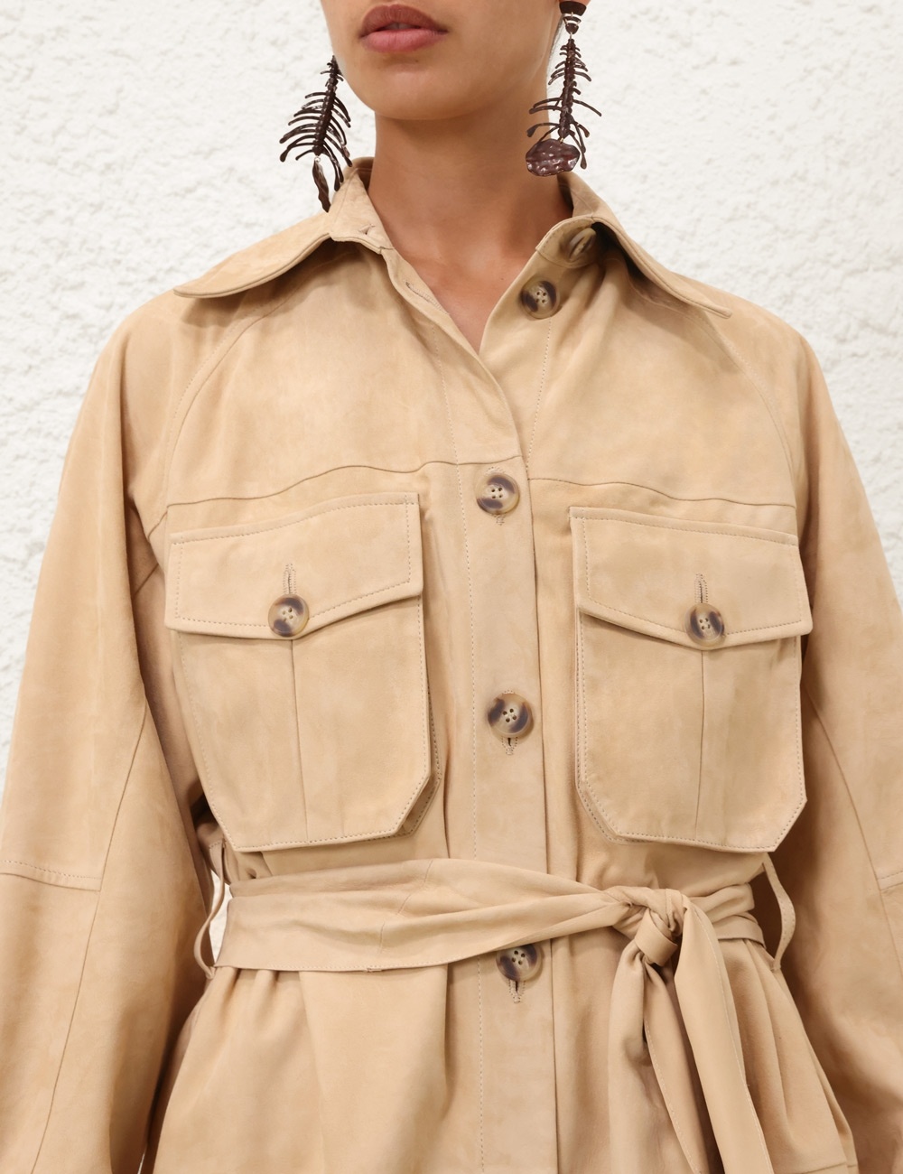 ILLUMINATE SUEDE TRENCH - 5