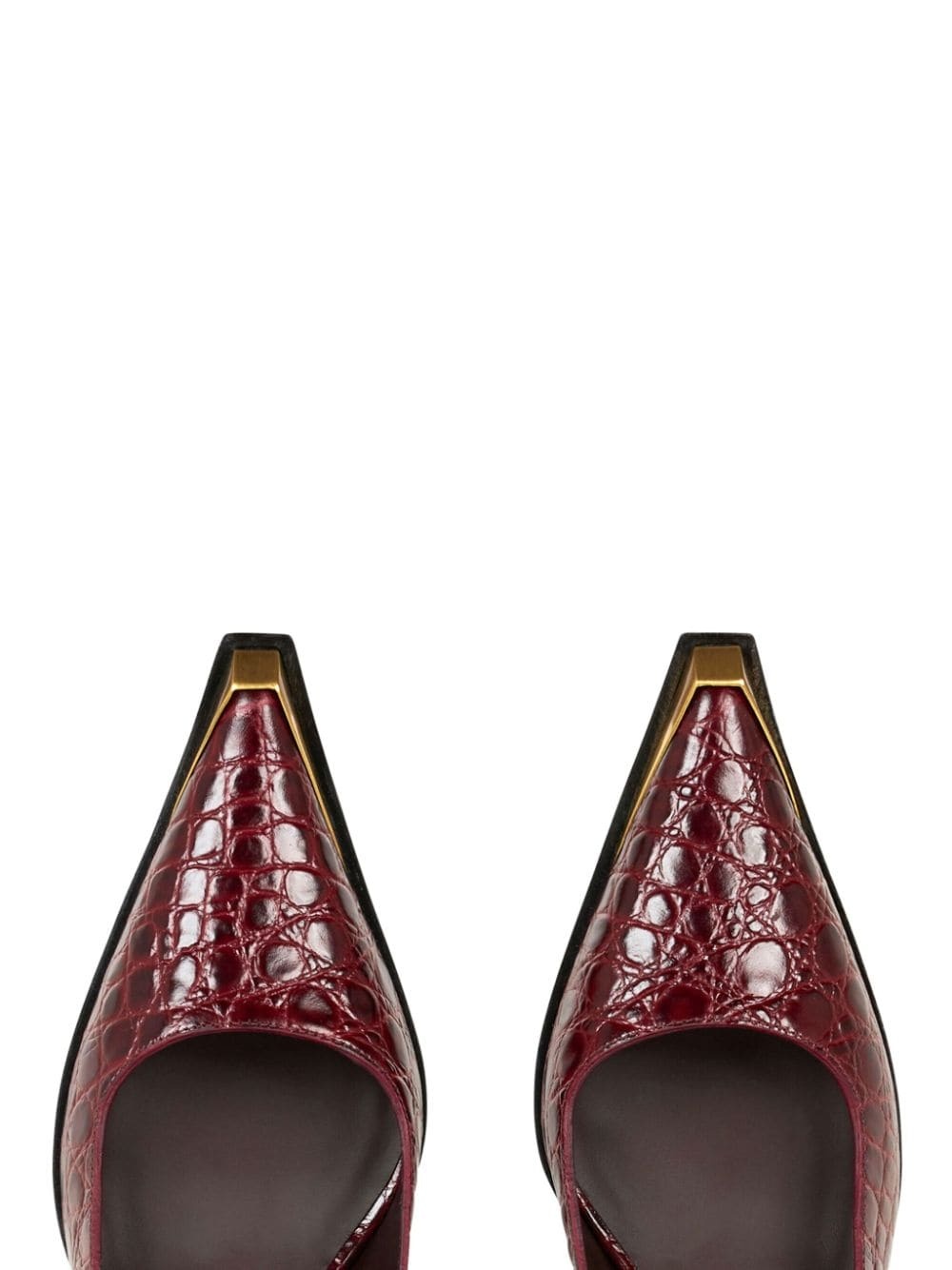 crocodile-embossed pumps - 3