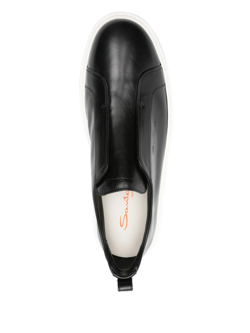 Santoni Slip-on Leather Sneakers outlook