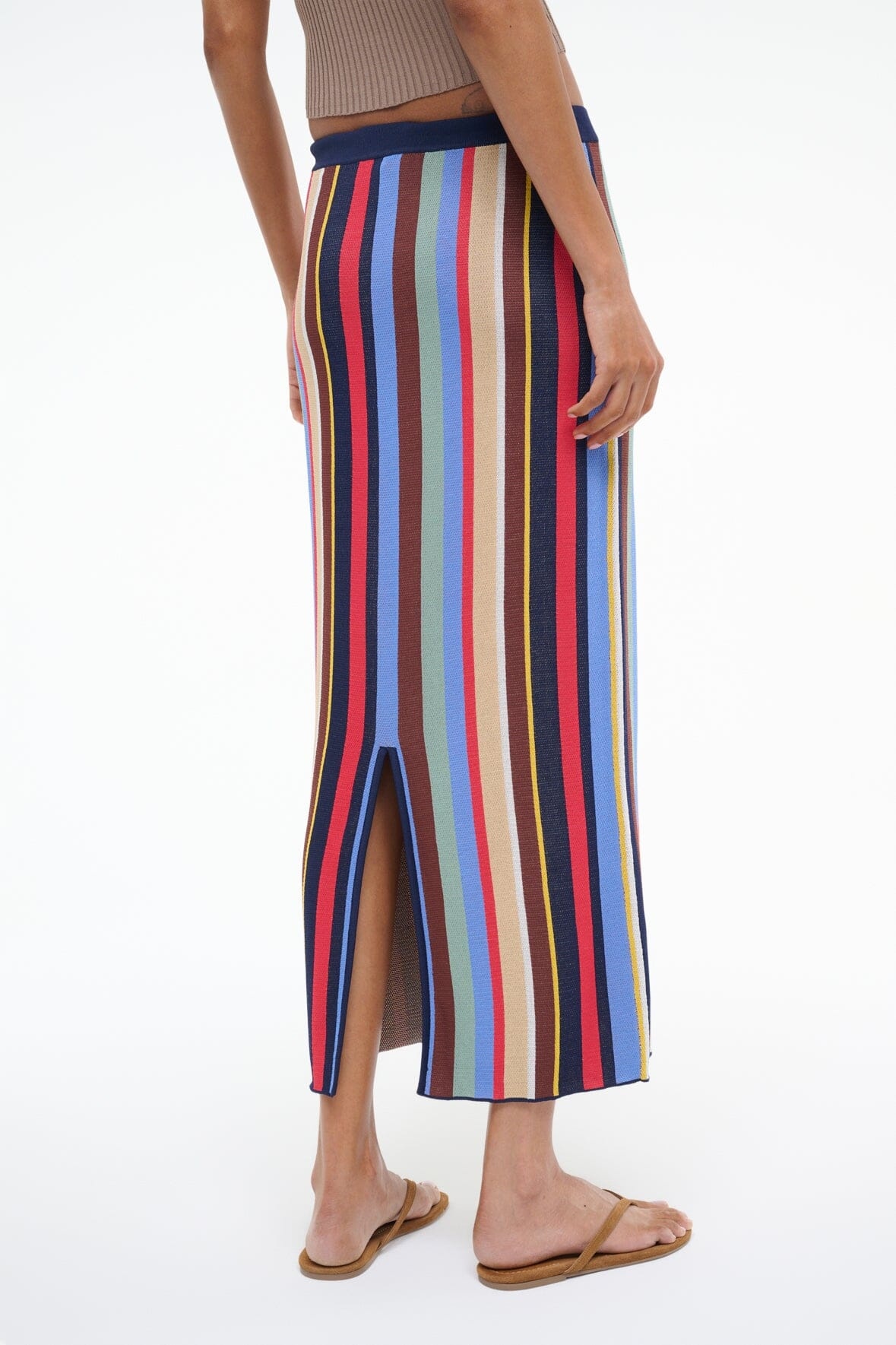 STAUD KARINA SKIRT MARKET STRIPE - 5
